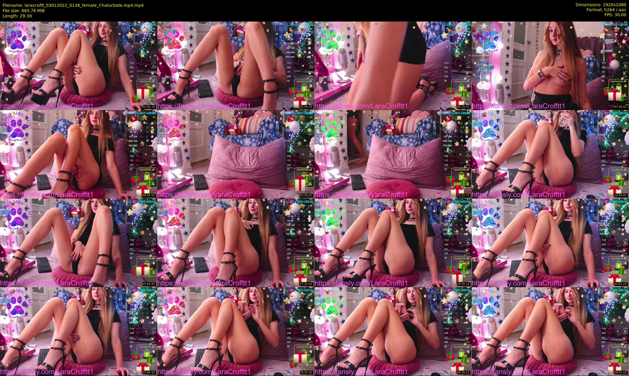 laracroftt — 30 minute Chaturbate female cam show recording, 1080p, Jan 3, 2022