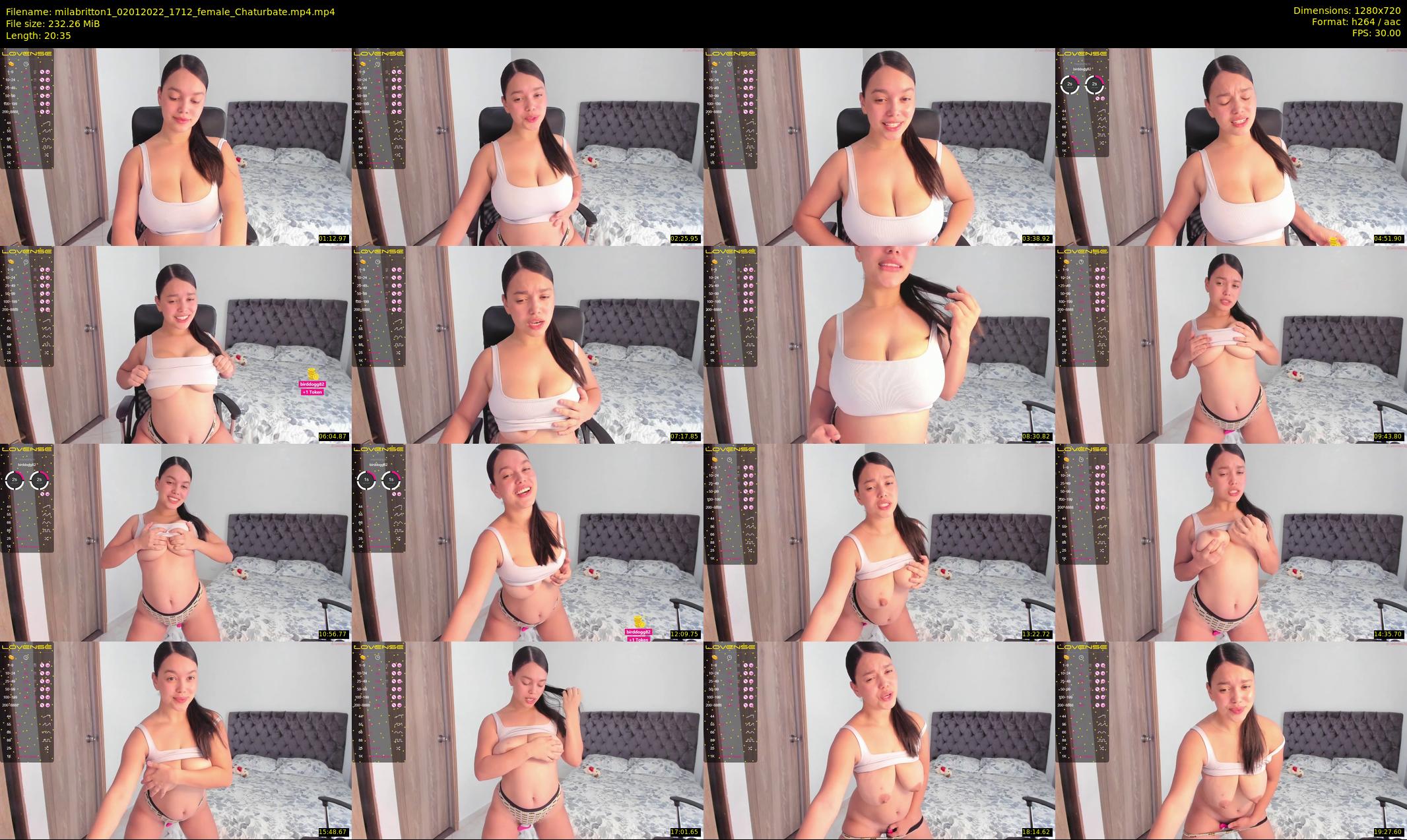 milabritton1 — 21 minute Chaturbate female cam show recording, 720p, Jan 2, 2022