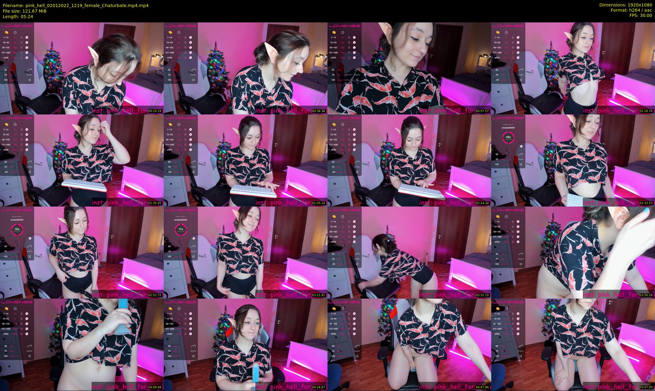 pink_hell — 6 minute Chaturbate female cam show recording, 1080p, Jan 2, 2022