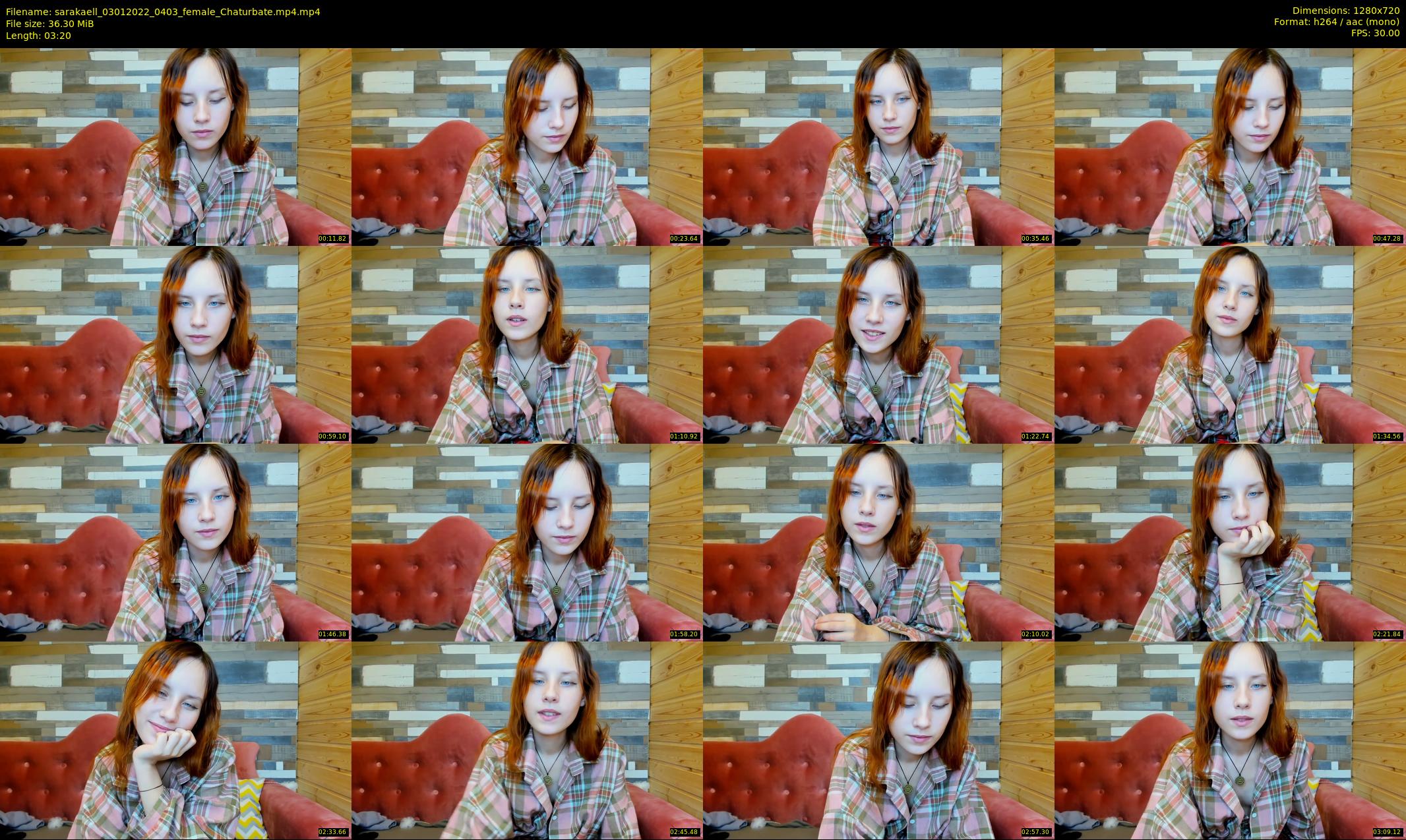 sarakaell — 4 minute Chaturbate female cam show recording, 720p, Jan 3, 2022