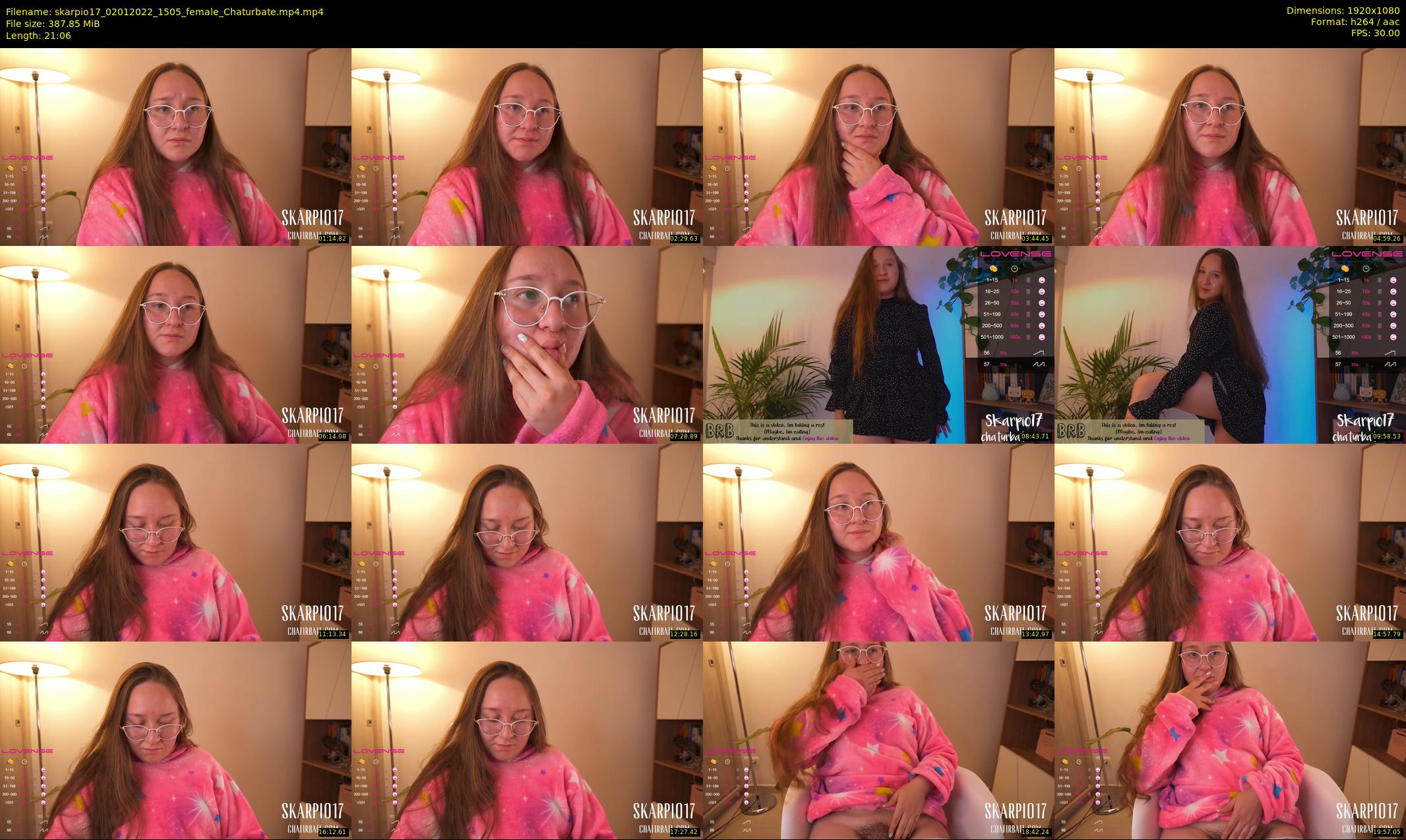 skarpio17 — 22 minute Chaturbate female cam show recording, 1080p, Jan 2, 2022