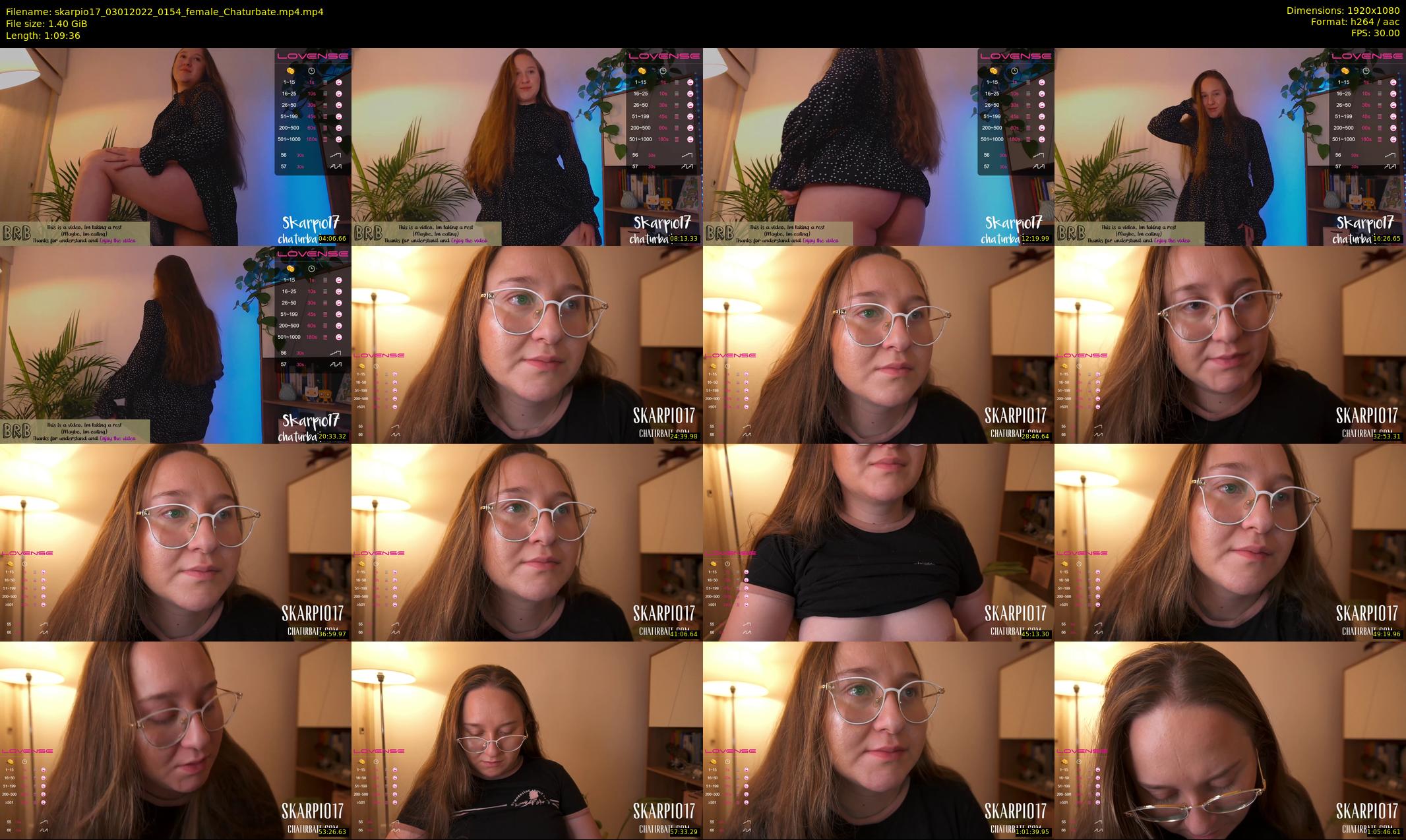 skarpio17 — 70 minute Chaturbate female cam show recording, 1080p, Jan 3, 2022