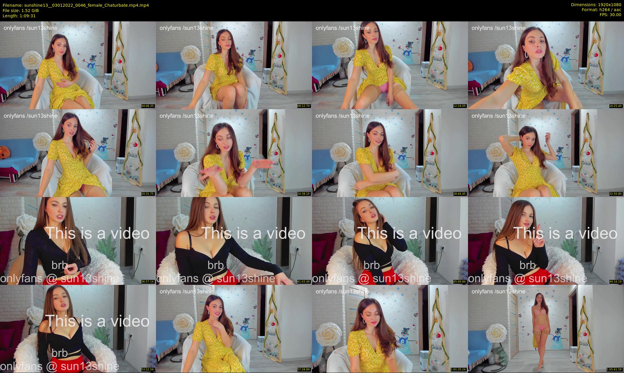 sunshine13_ — 70 minute Chaturbate female cam show recording, 1080p, Jan 3, 2022