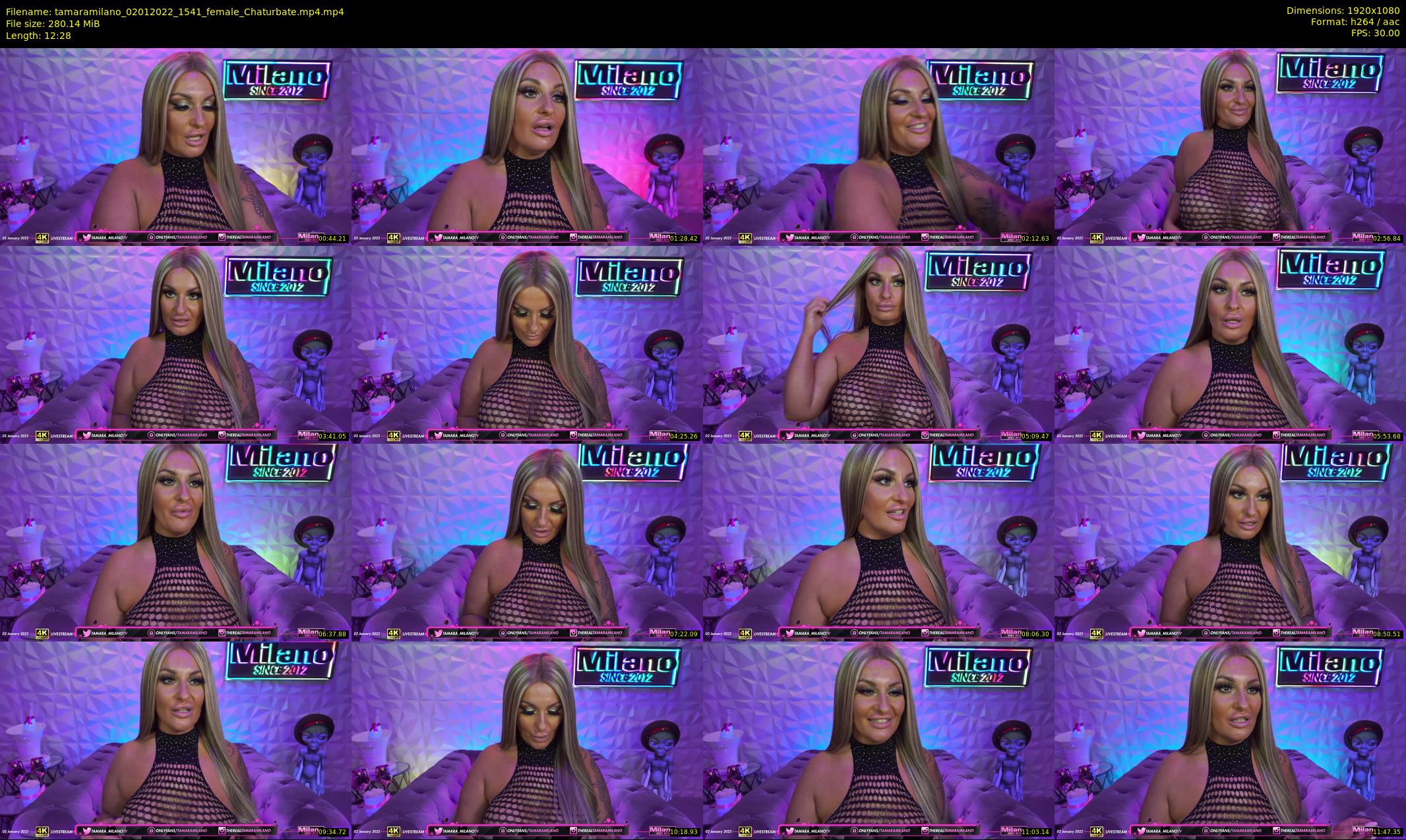 tamaramilano — 13 minute Chaturbate female cam show recording, 1080p, Jan 2, 2022