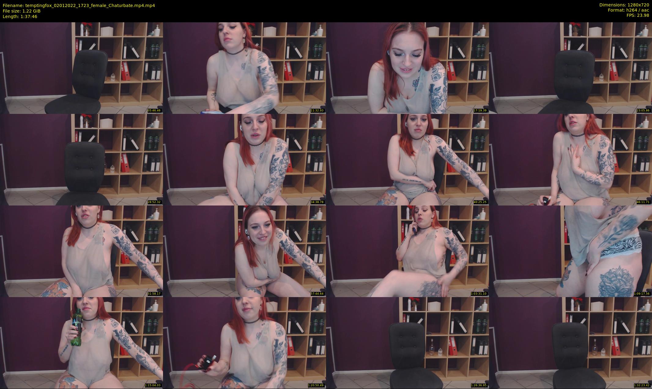 temptingfox — 98 minute Chaturbate female cam show recording, 720p, Jan 2, 2022