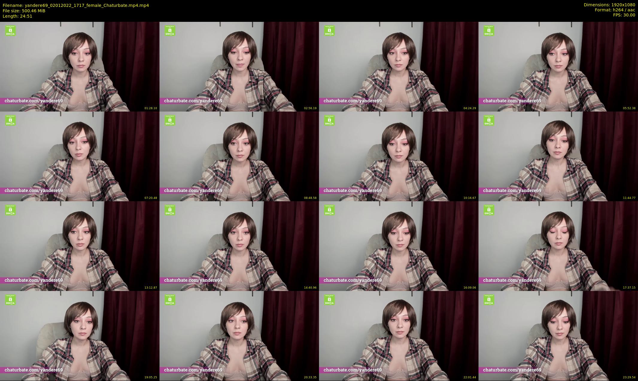 yandere69 — 25 minute Chaturbate female cam show recording, 1080p, Jan 2, 2022