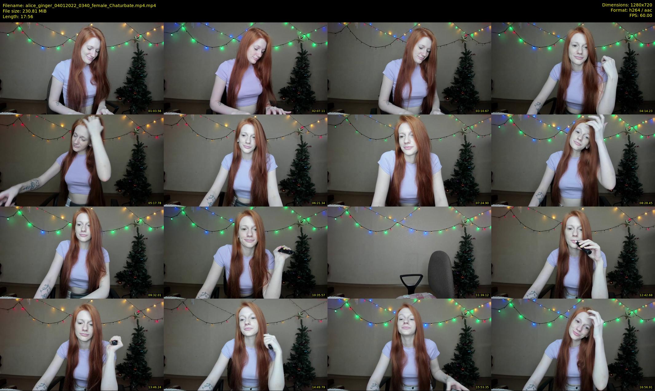 alice_ginger — 18 minute Chaturbate female cam show recording, 720p, Jan 4, 2022