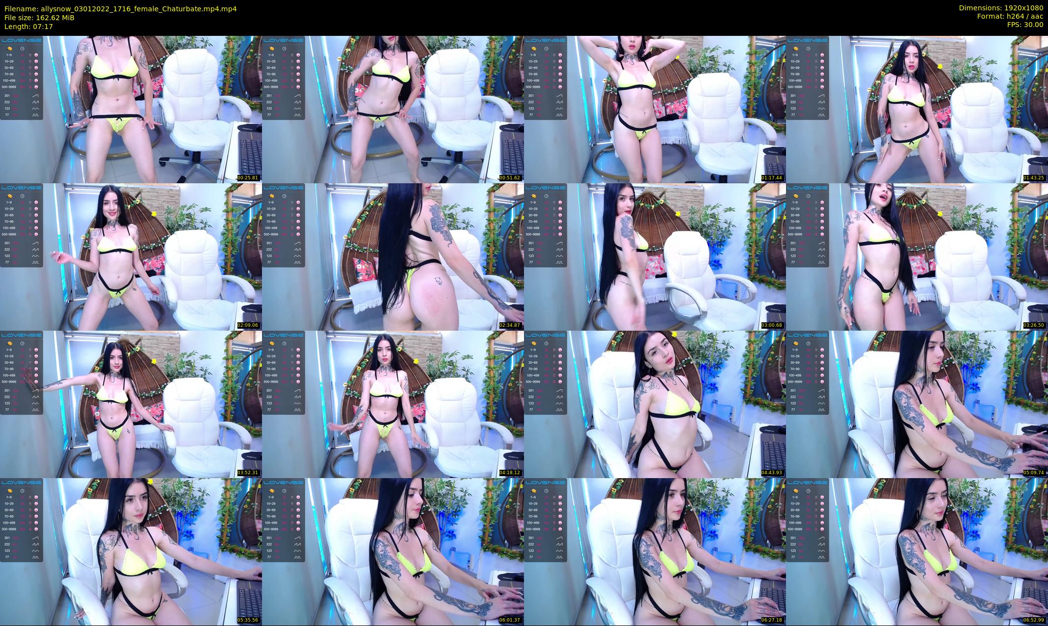 allysnow — 8 minute Chaturbate female cam show recording, 1080p, Jan 3, 2022