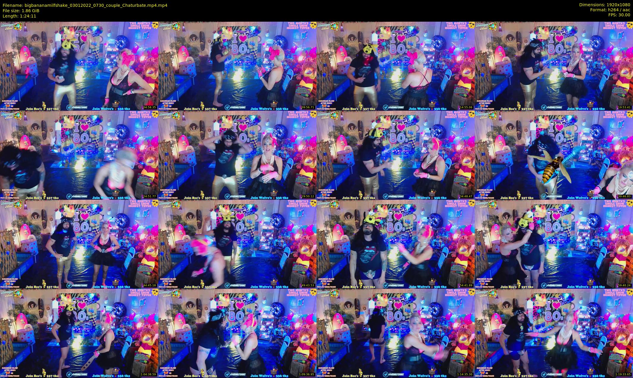 bigbananamilfshake — 85 minute Chaturbate couple cam show recording, 1080p, Jan 3, 2022