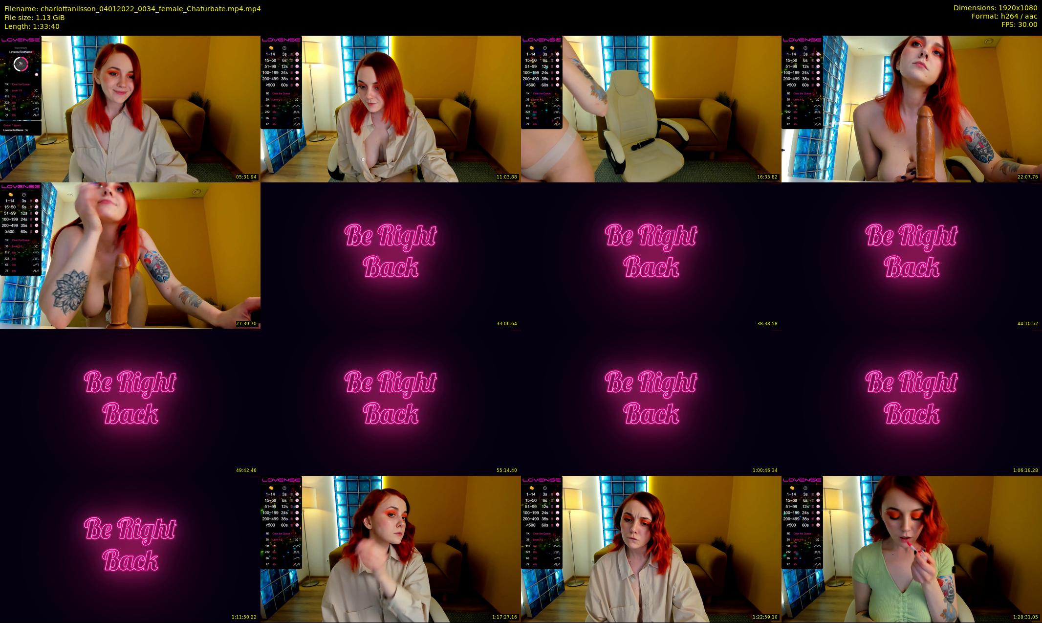 charlottanilsson — 94 minute Chaturbate female cam show recording, 1080p, Jan 4, 2022