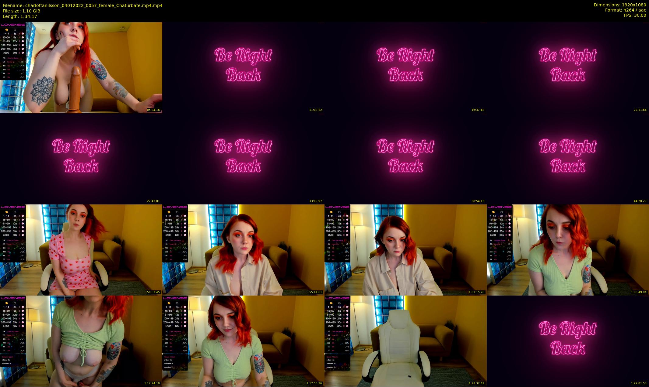 charlottanilsson — 95 minute Chaturbate female cam show recording, 1080p, Jan 4, 2022