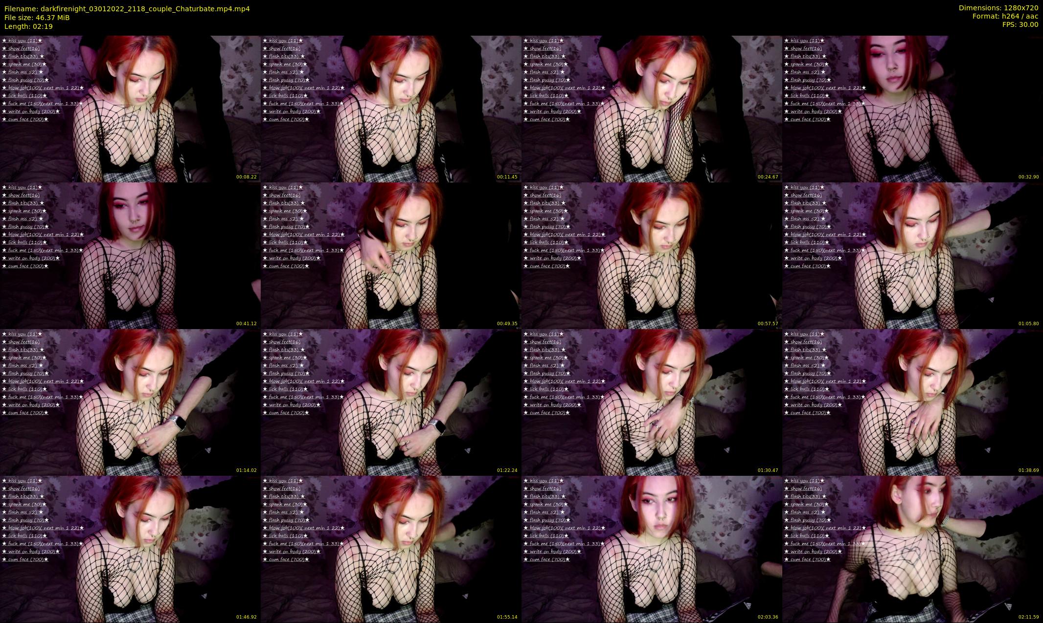 darkfirenight — 3 minute Chaturbate couple cam show recording, 720p, Jan 3, 2022