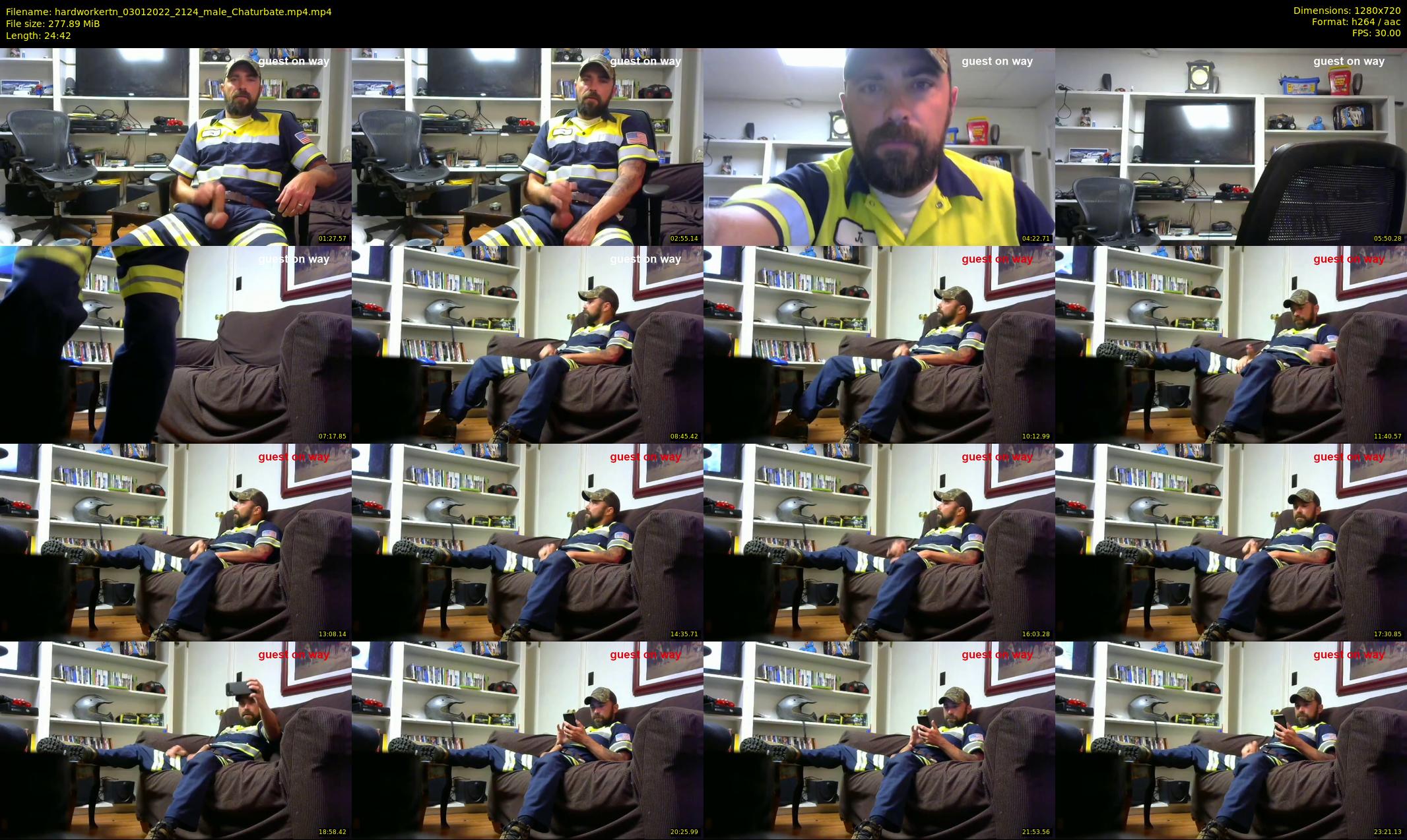 hardworkertn — 25 minute Chaturbate male cam show recording, 720p, Jan 3, 2022