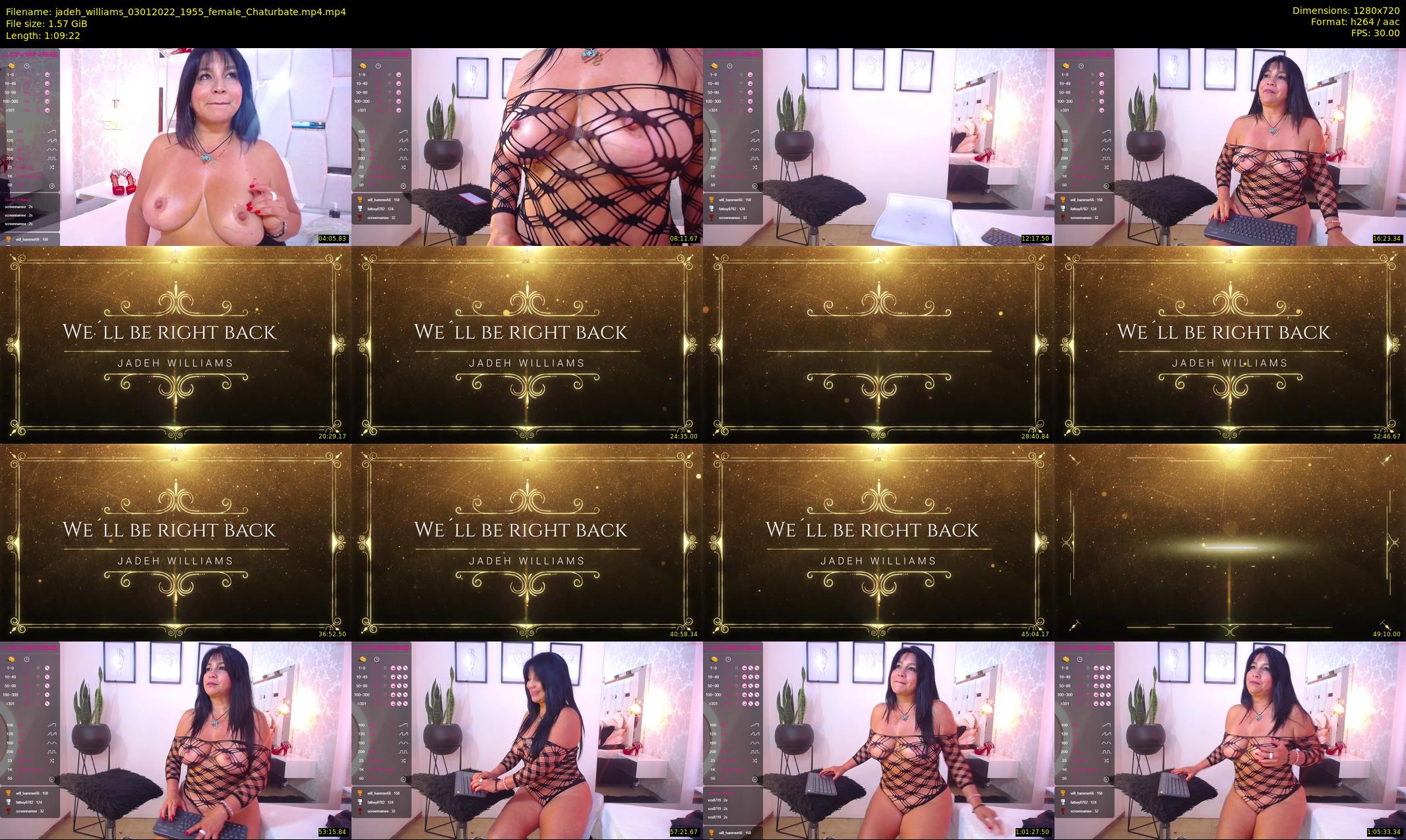 jadeh_williams — 70 minute Chaturbate female cam show recording, 720p, Jan 3, 2022