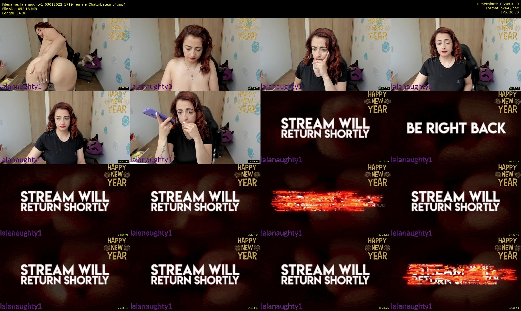 lalanaughty1 — 35 minute Chaturbate female cam show recording, 1080p, Jan 3, 2022