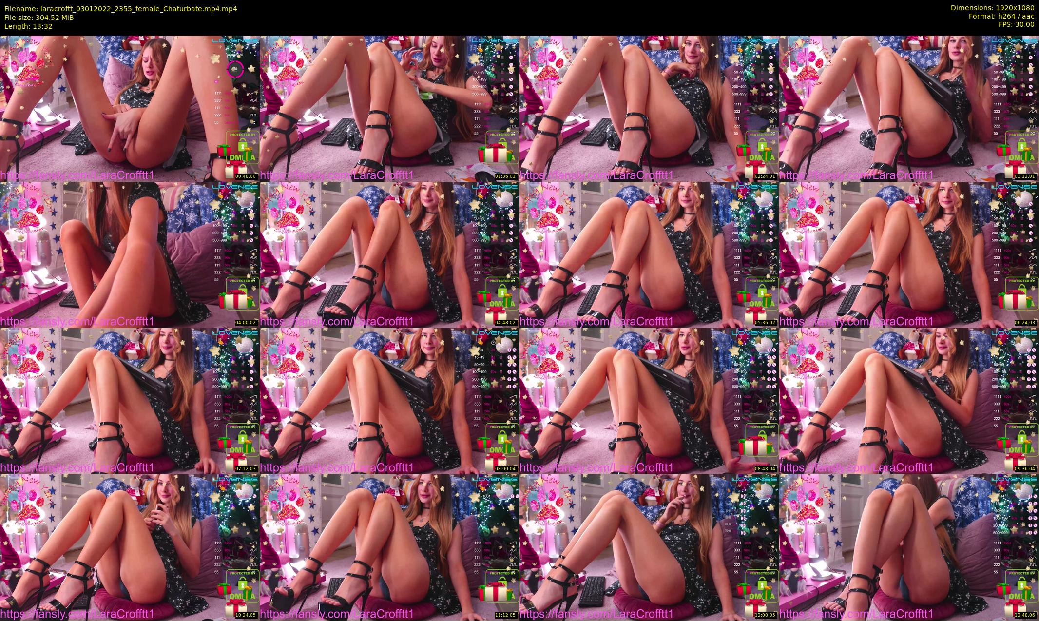 laracroftt — 14 minute Chaturbate female cam show recording, 1080p, Jan 3, 2022