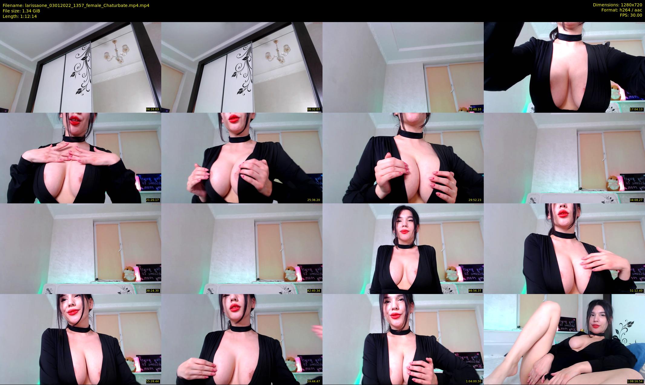larissaone — 73 minute Chaturbate female cam show recording, 720p, Jan 3, 2022