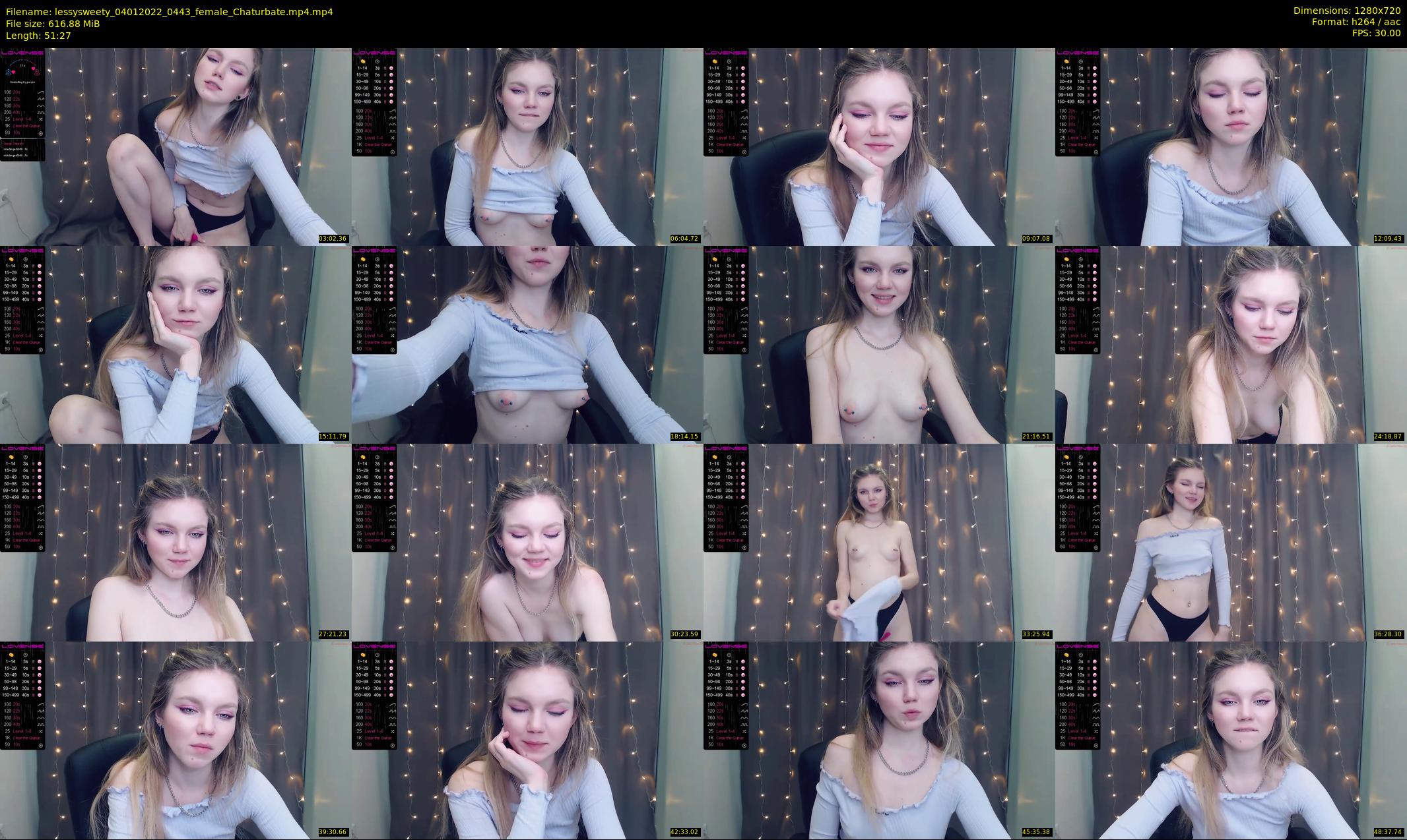 lessysweety — 52 minute Chaturbate female cam show recording, 720p, Jan 4, 2022