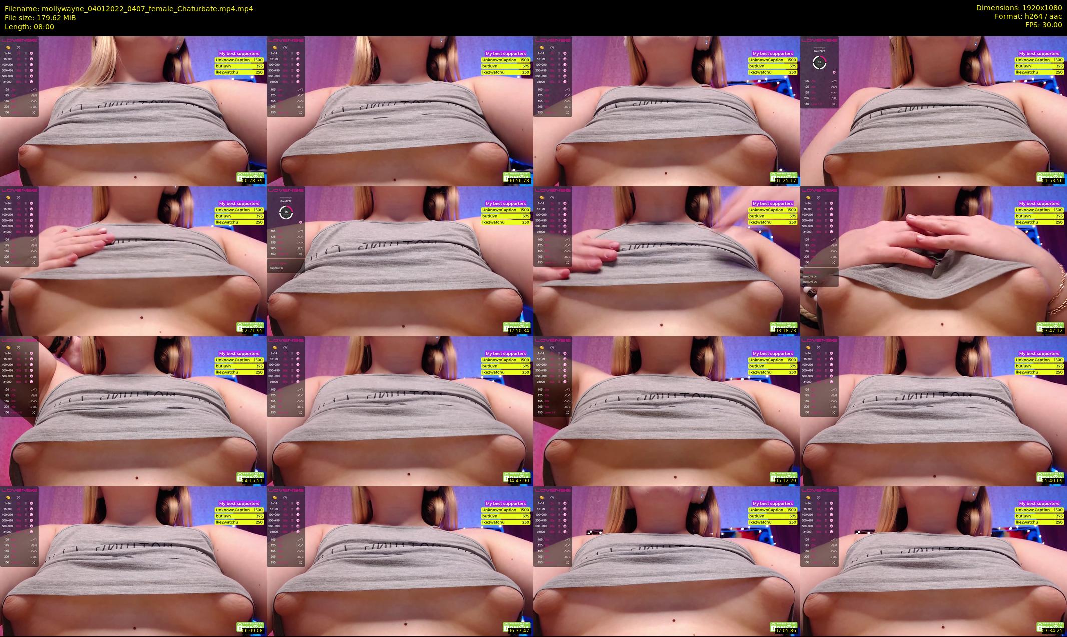 mollywayne — 8 minute Chaturbate female cam show recording, 1080p, Jan 4, 2022