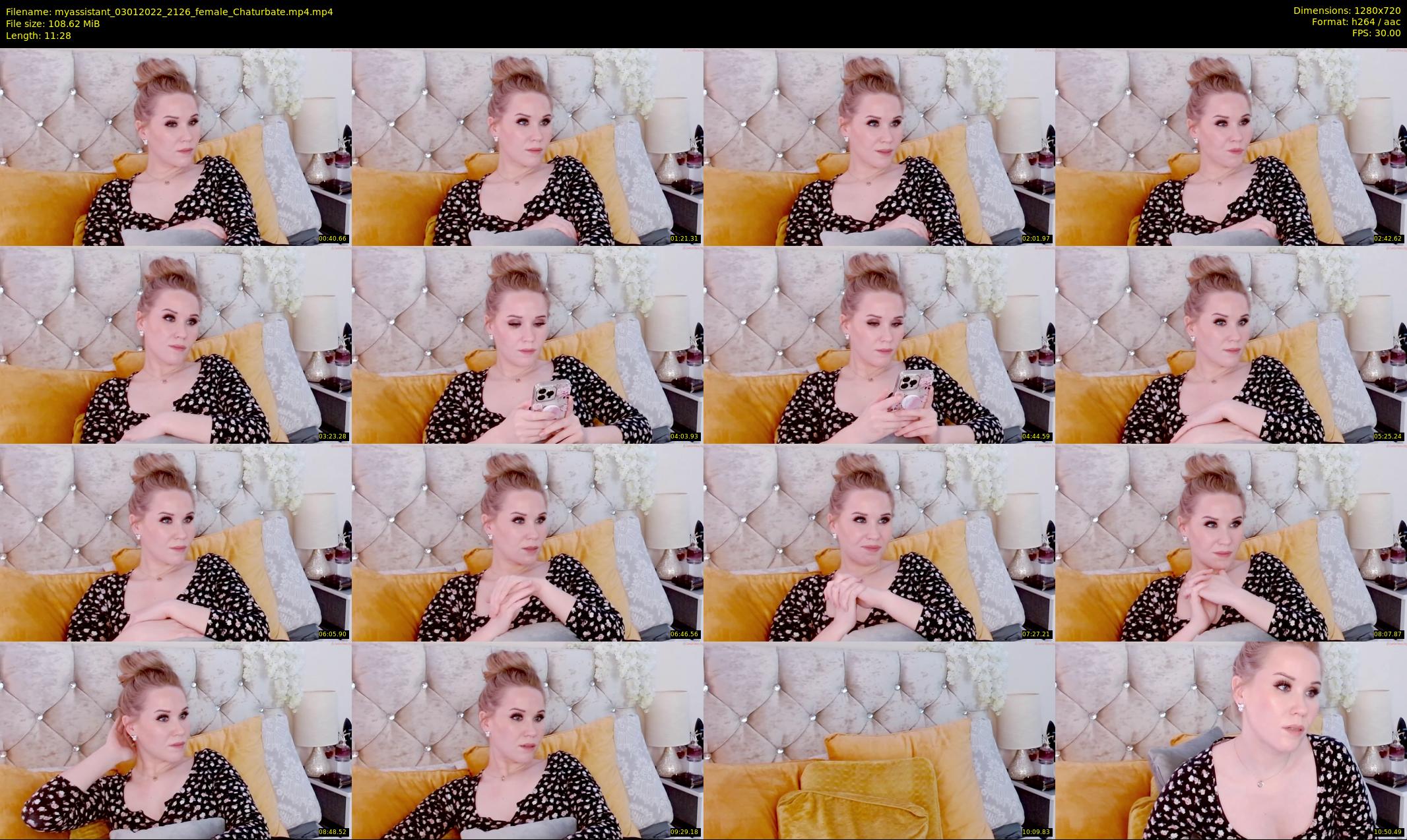 myassistant — 12 minute Chaturbate female cam show recording, 720p, Jan 3, 2022