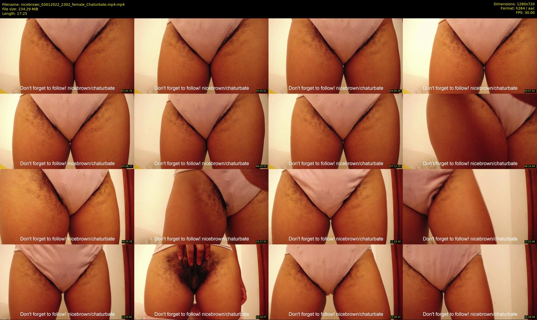 nicebrown — 18 minute Chaturbate female cam show recording, 720p, Jan 3, 2022