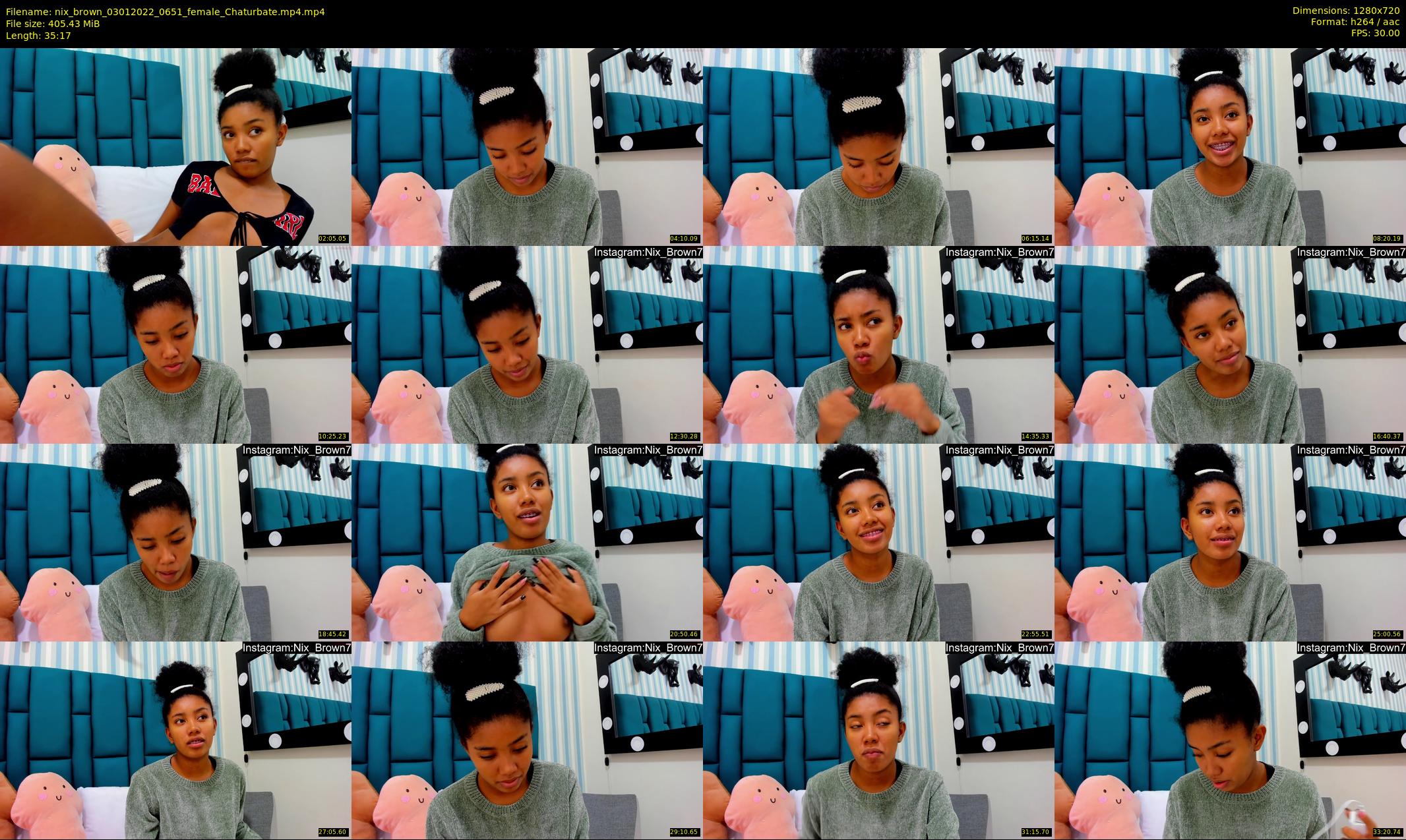 nix_brown — 36 minute Chaturbate female cam show recording, 720p, Jan 3, 2022