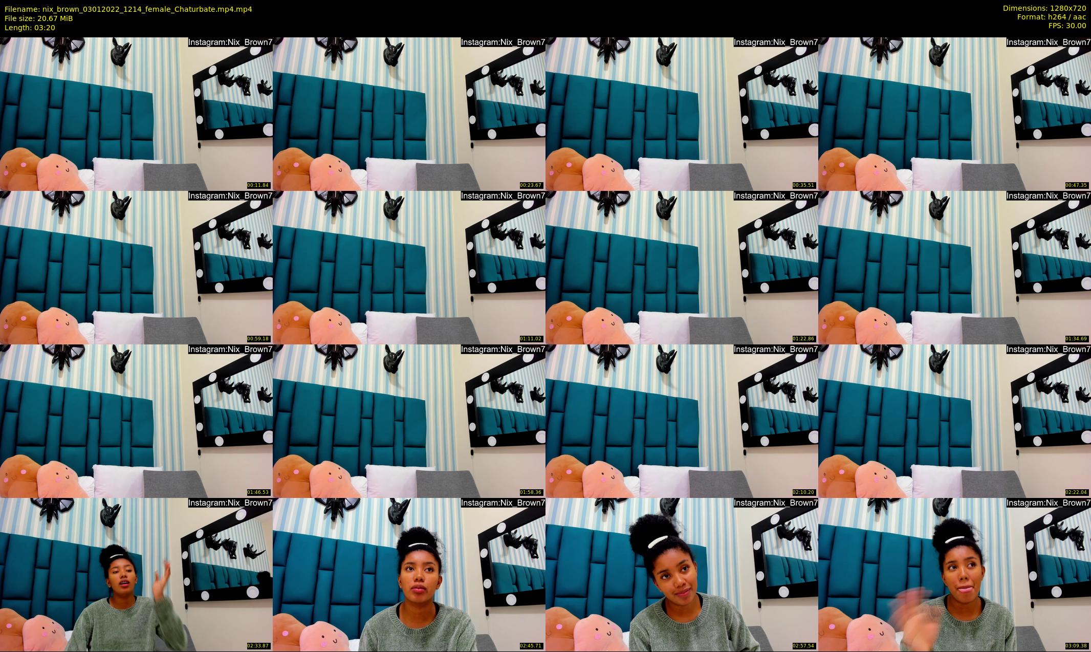 nix_brown — 4 minute Chaturbate female cam show recording, 720p, Jan 3, 2022
