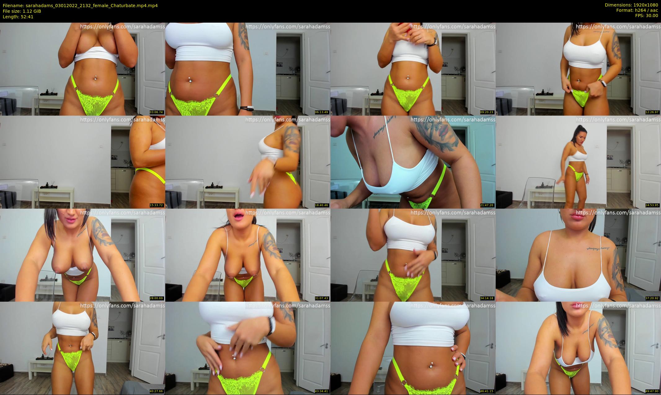 sarahadams — 53 minute Chaturbate female cam show recording, 1080p, Jan 3, 2022