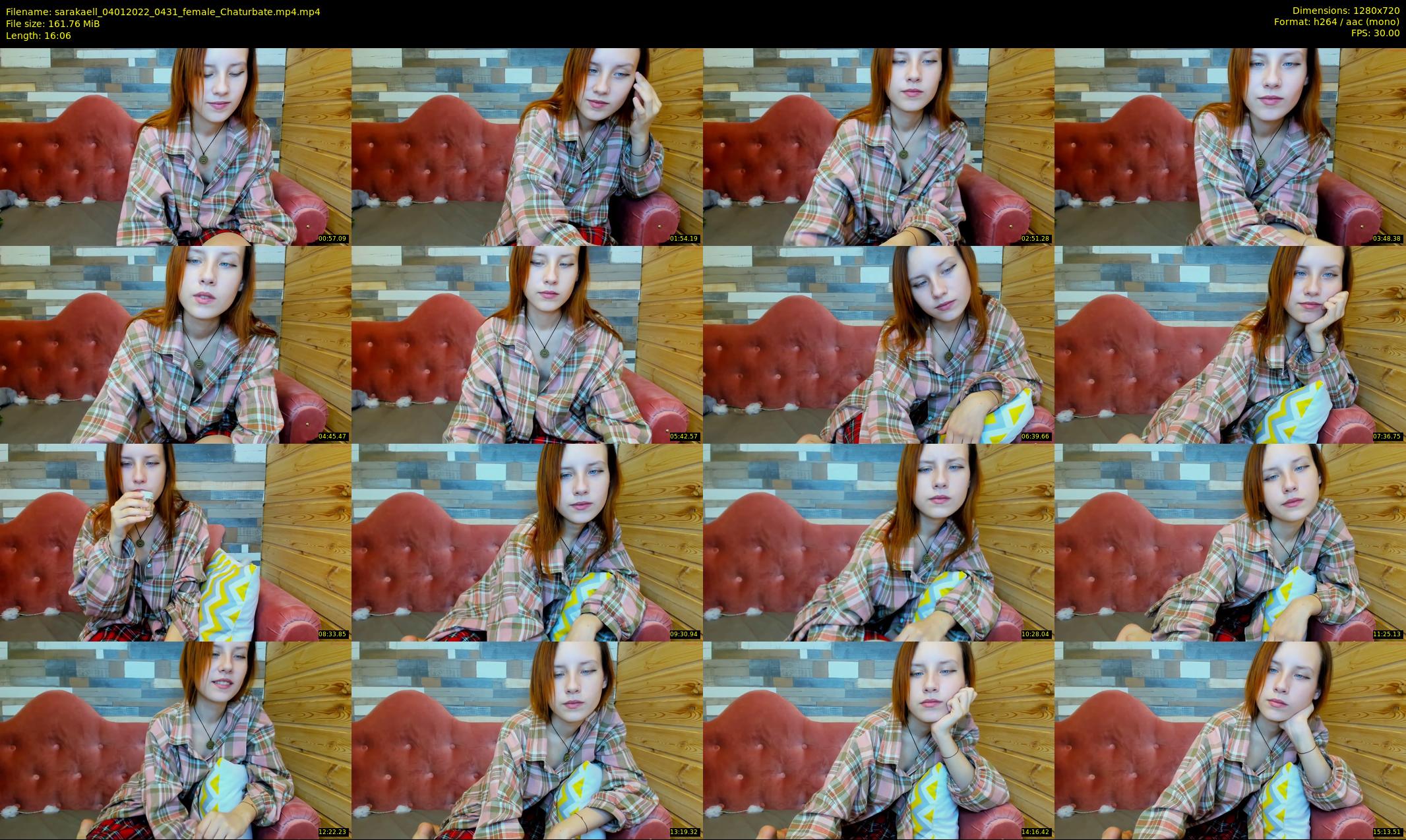 sarakaell — 17 minute Chaturbate female cam show recording, 720p, Jan 4, 2022
