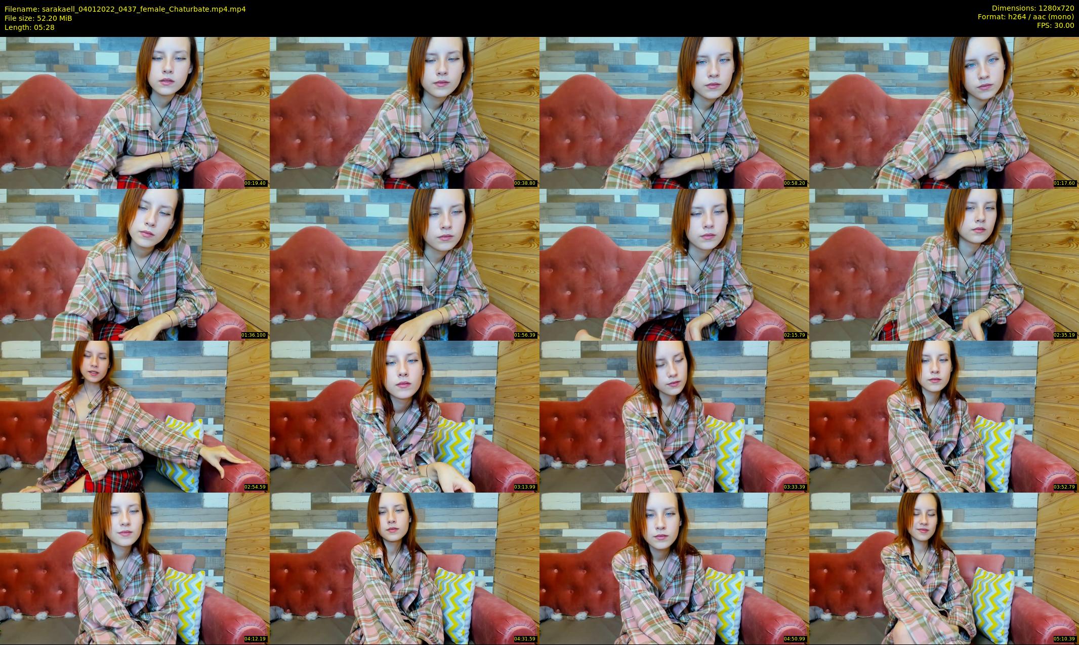 sarakaell — 6 minute Chaturbate female cam show recording, 720p, Jan 4, 2022
