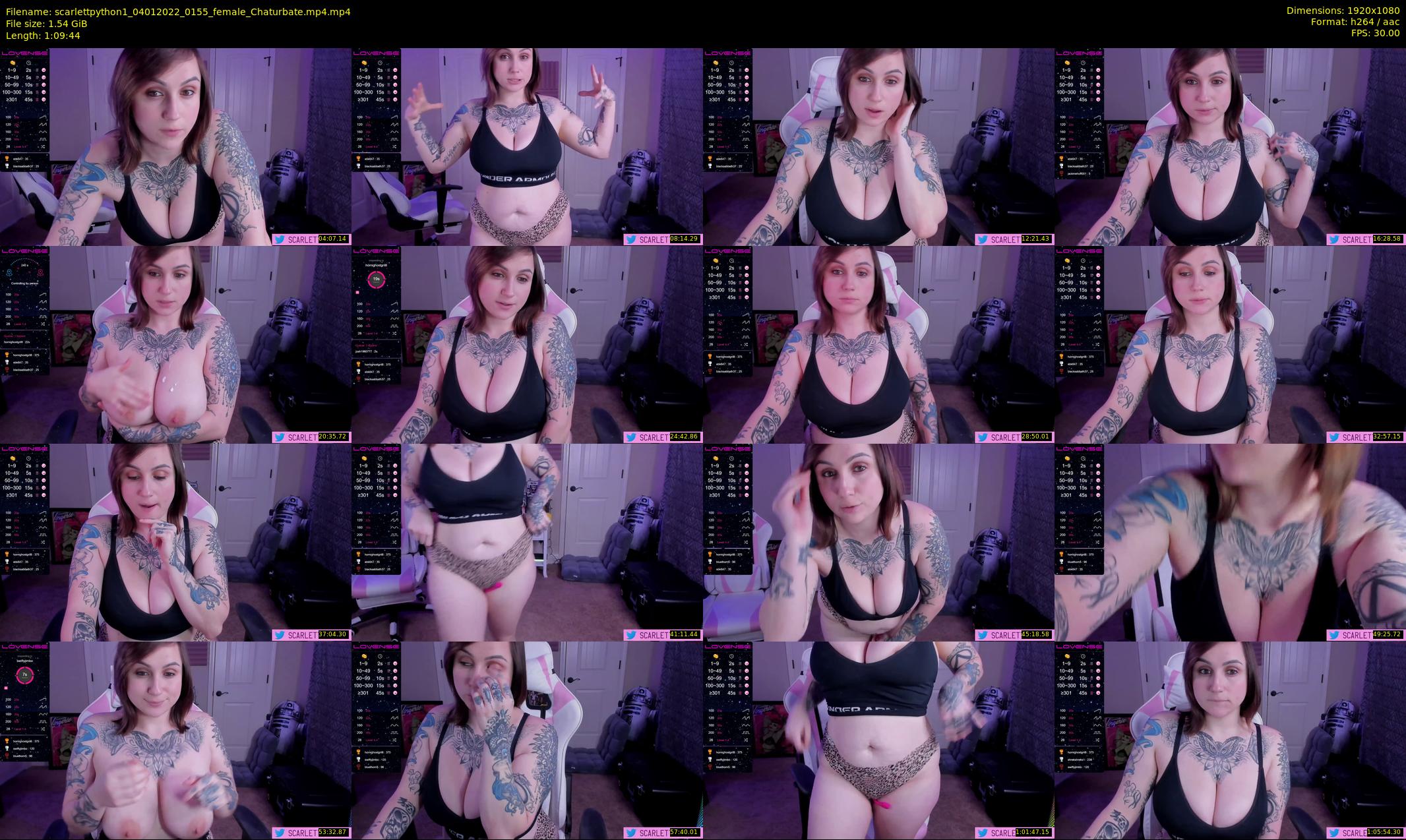 scarlettpython1 — 70 minute Chaturbate female cam show recording, 1080p, Jan 4, 2022