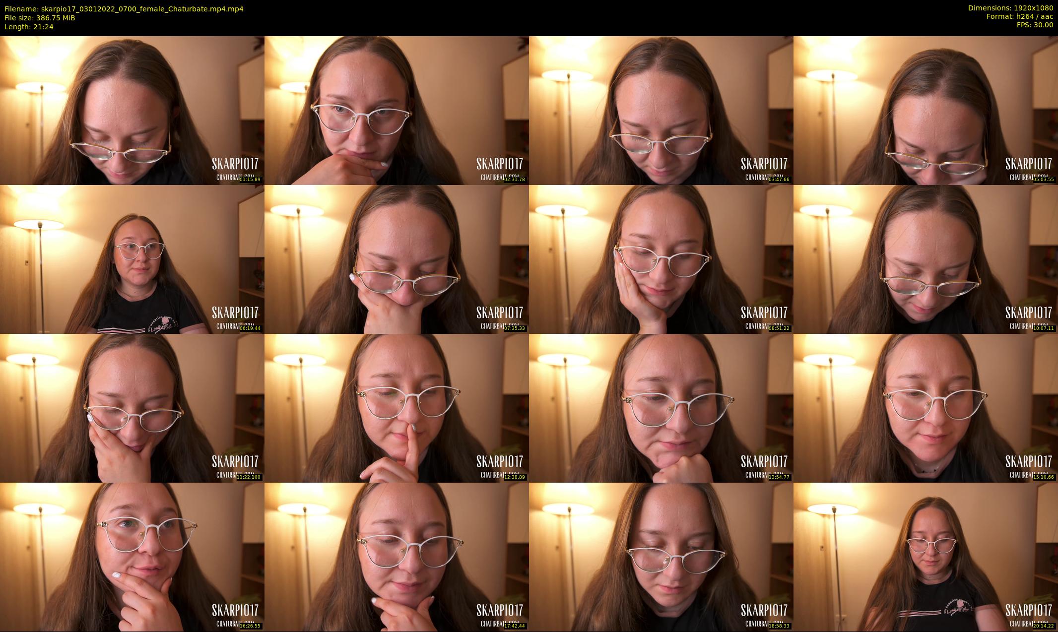skarpio17 — 22 minute Chaturbate female cam show recording, 1080p, Jan 3, 2022