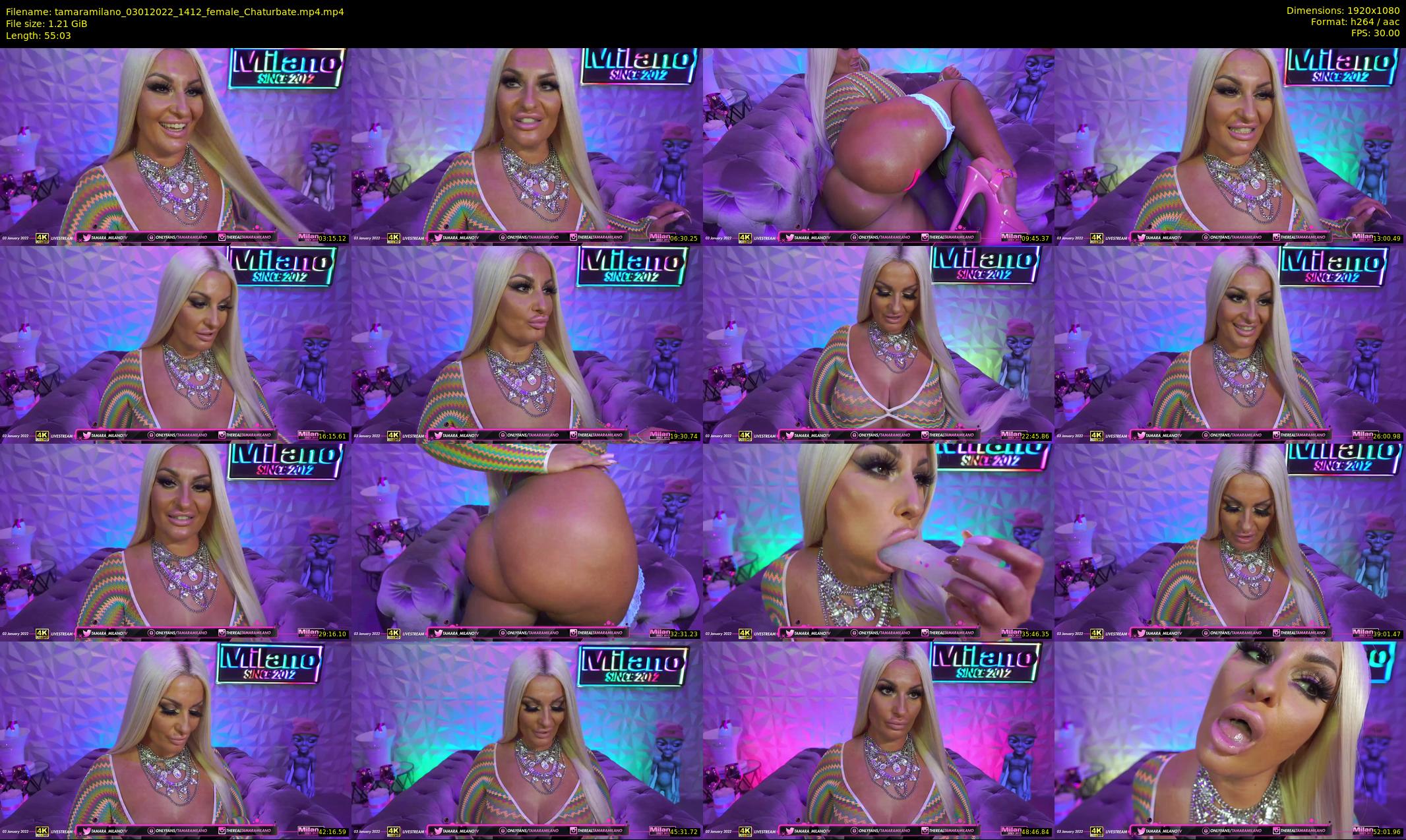 tamaramilano — 56 minute Chaturbate female cam show recording, 1080p, Jan 3, 2022