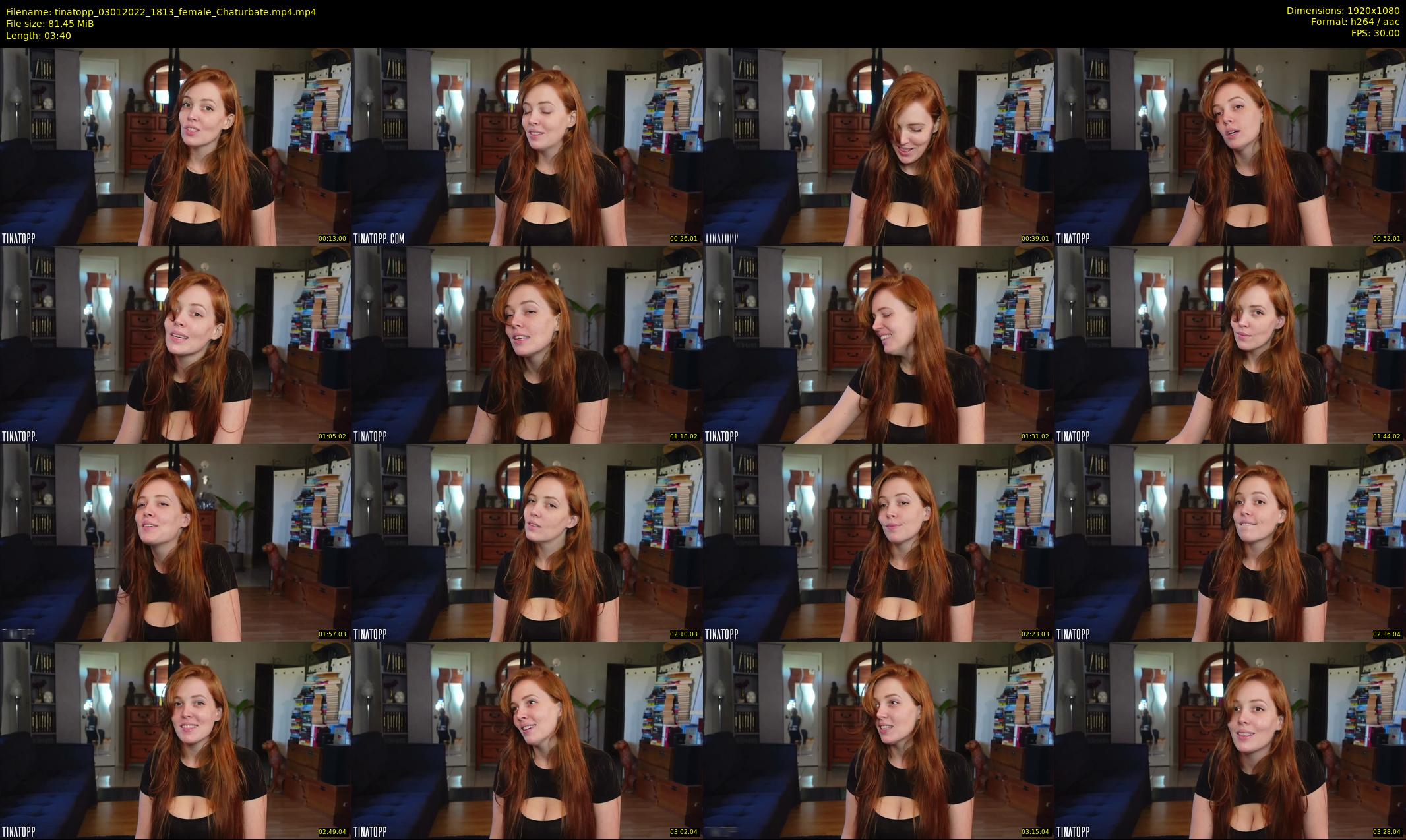 tinatopp — 4 minute Chaturbate female cam show recording, 1080p, Jan 3, 2022