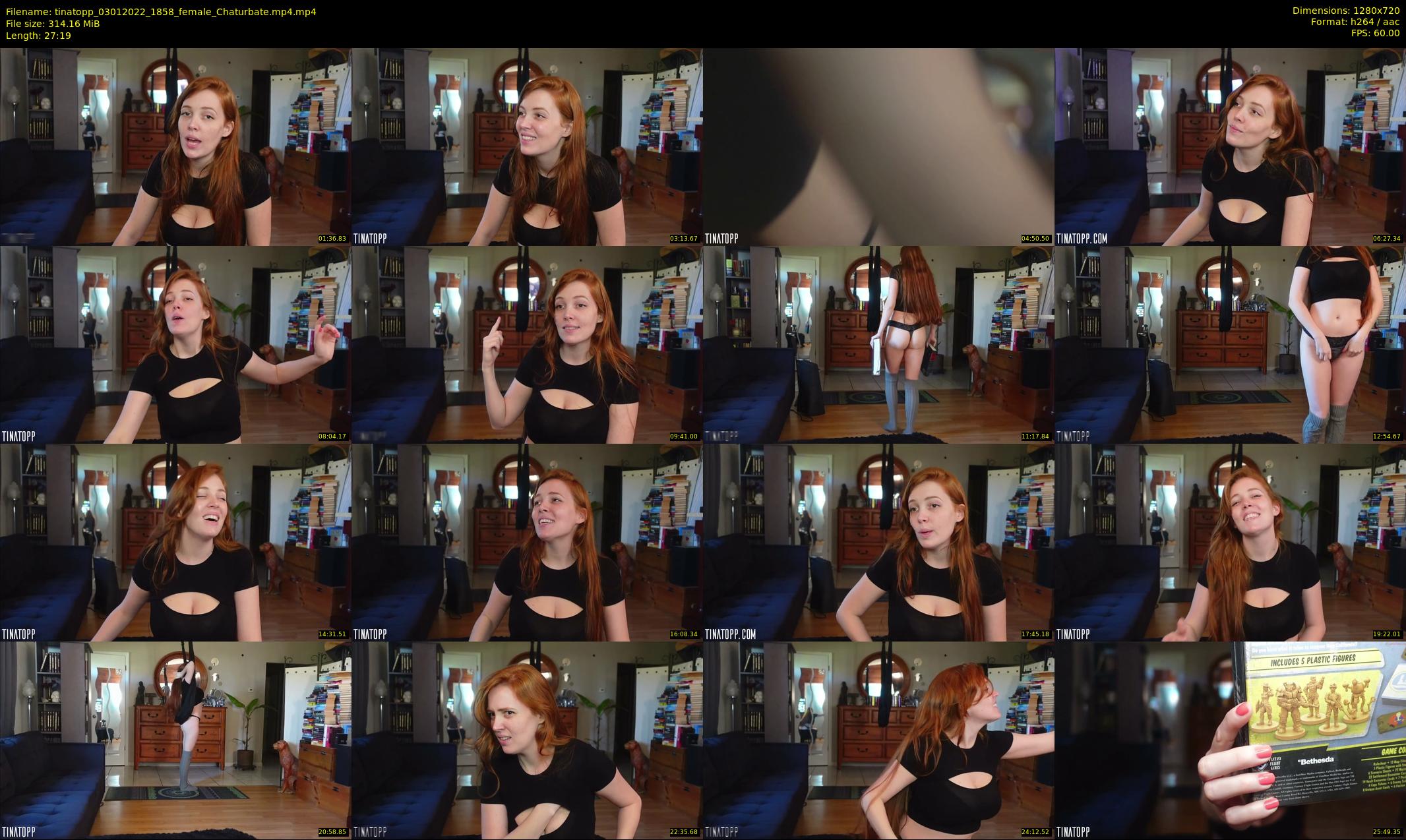 tinatopp — 28 minute Chaturbate female cam show recording, 720p, Jan 3, 2022