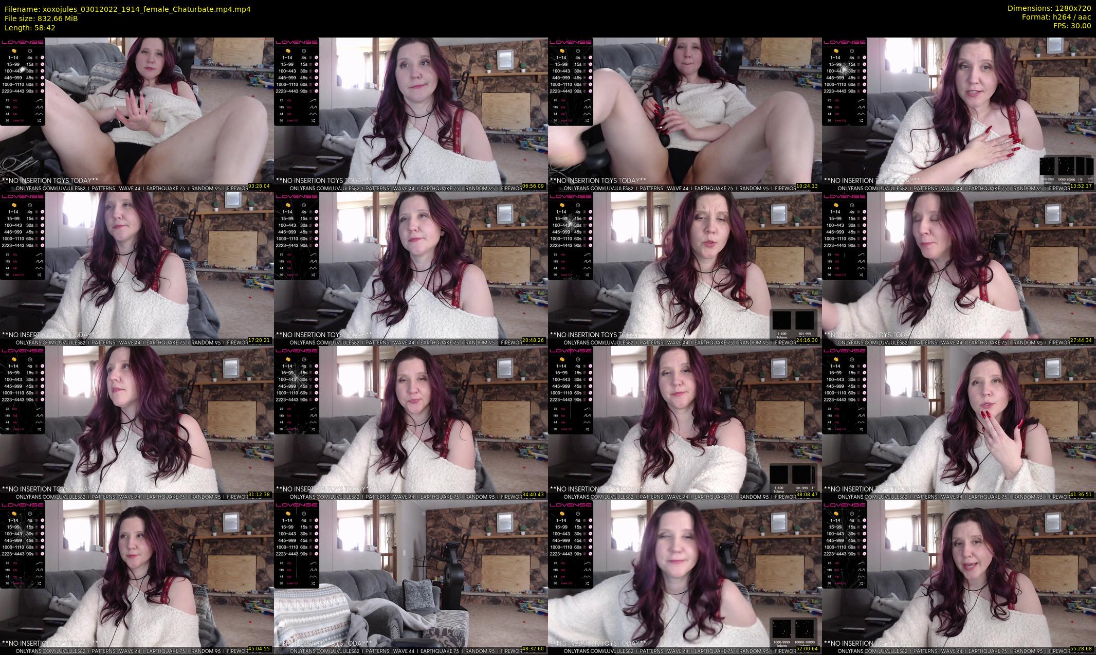 xoxojules — 59 minute Chaturbate female cam show recording, 720p, Jan 3, 2022
