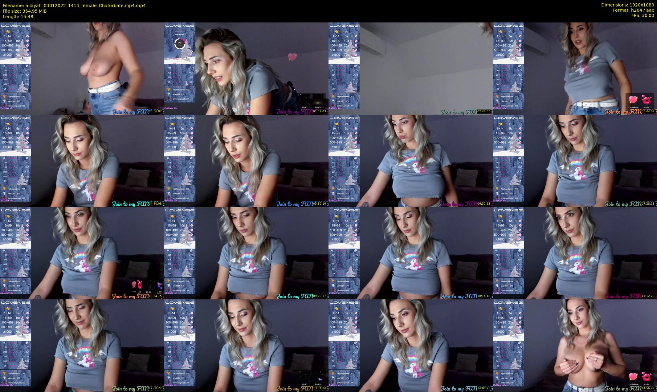allayah — 16 minute Chaturbate female cam show recording, 1080p, Jan 4, 2022
