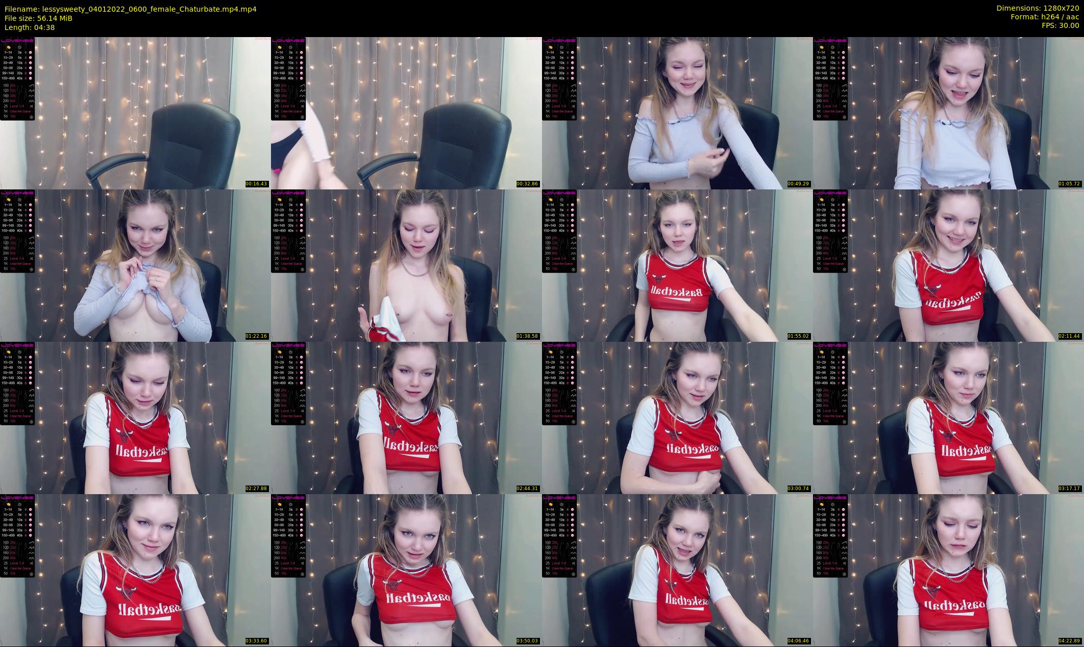 lessysweety — 5 minute Chaturbate female cam show recording, 720p, Jan 4, 2022