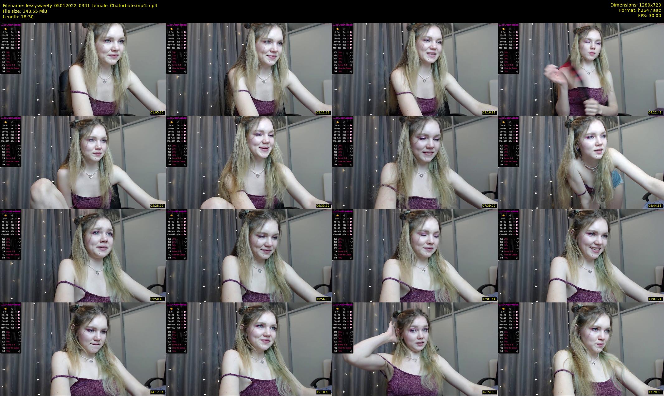 lessysweety — 19 minute Chaturbate female cam show recording, 720p, Jan 5, 2022