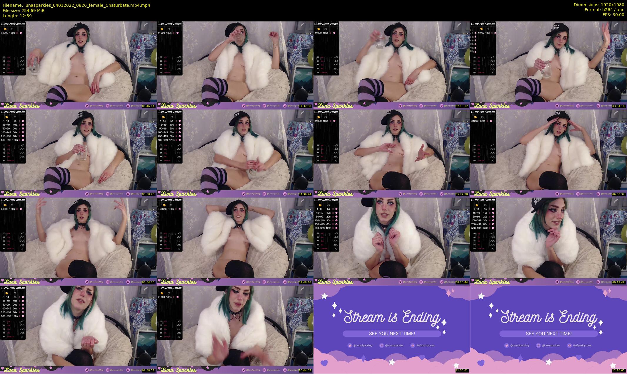 lunasparkles — 13 minute Chaturbate female cam show recording, 1080p, Jan 4, 2022