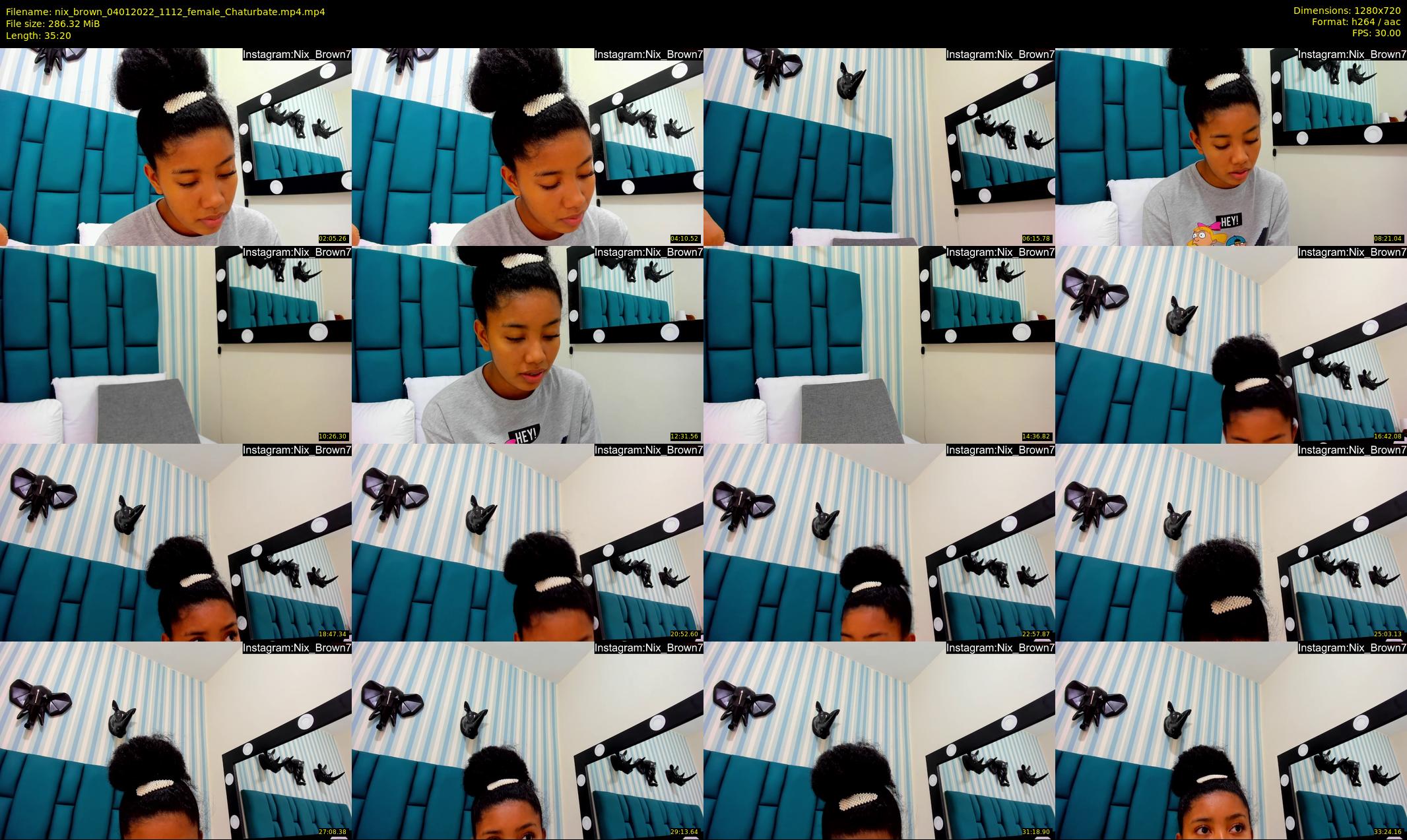 nix_brown — 36 minute Chaturbate female cam show recording, 720p, Jan 4, 2022