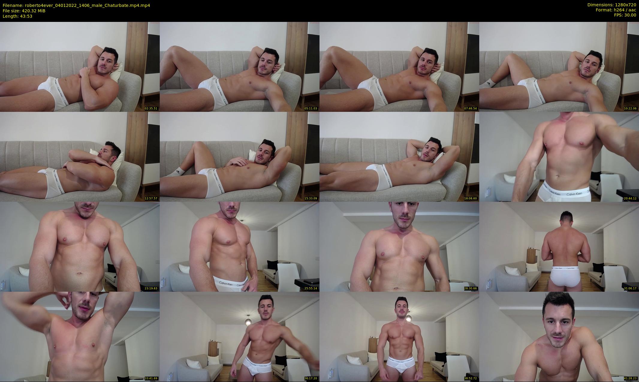 roberto4ever — 44 minute Chaturbate male cam show recording, 720p, Jan 4, 2022