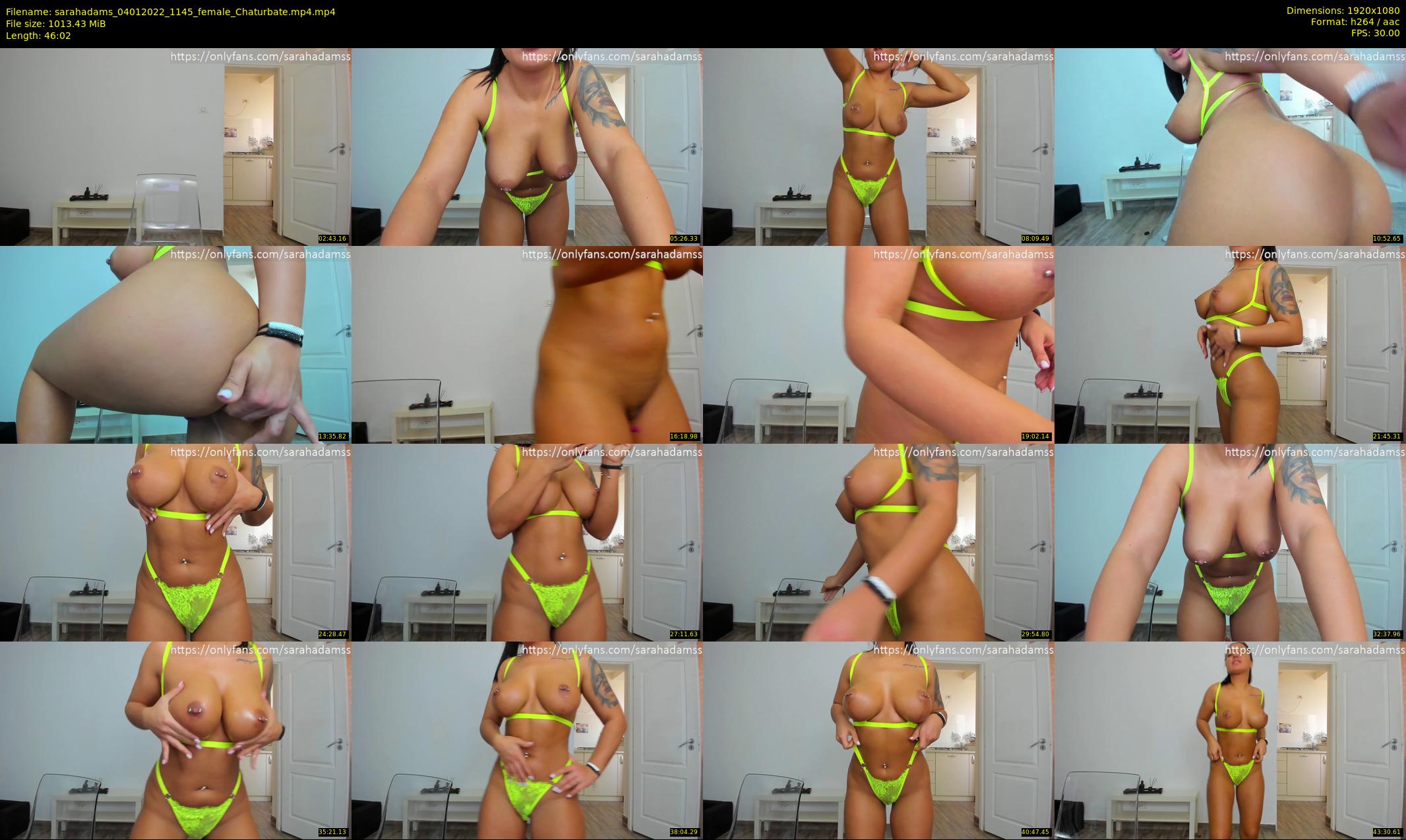 sarahadams — 47 minute Chaturbate female cam show recording, 1080p, Jan 4, 2022