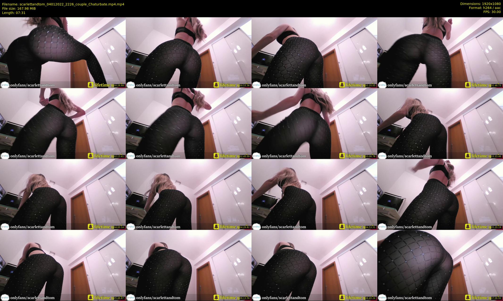 scarlettandtom — 8 minute Chaturbate couple cam show recording, 1080p, Jan 4, 2022