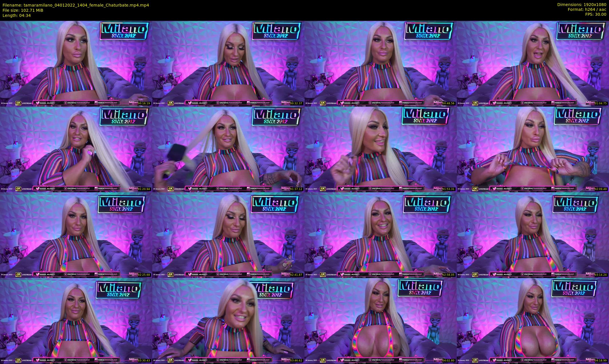tamaramilano — 5 minute Chaturbate female cam show recording, 1080p, Jan 4, 2022