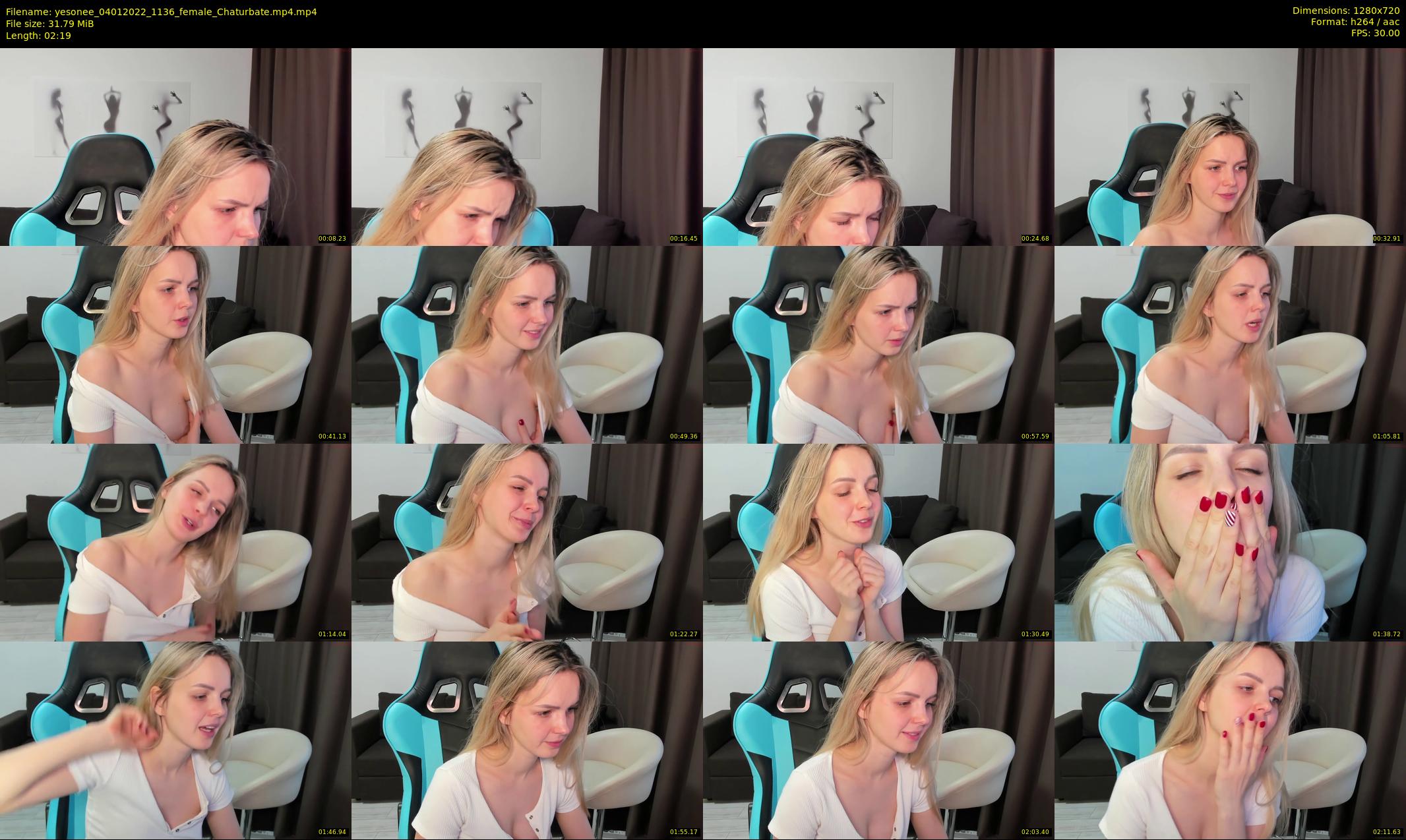yesonee — 3 minute Chaturbate female cam show recording, 720p, Jan 4, 2022