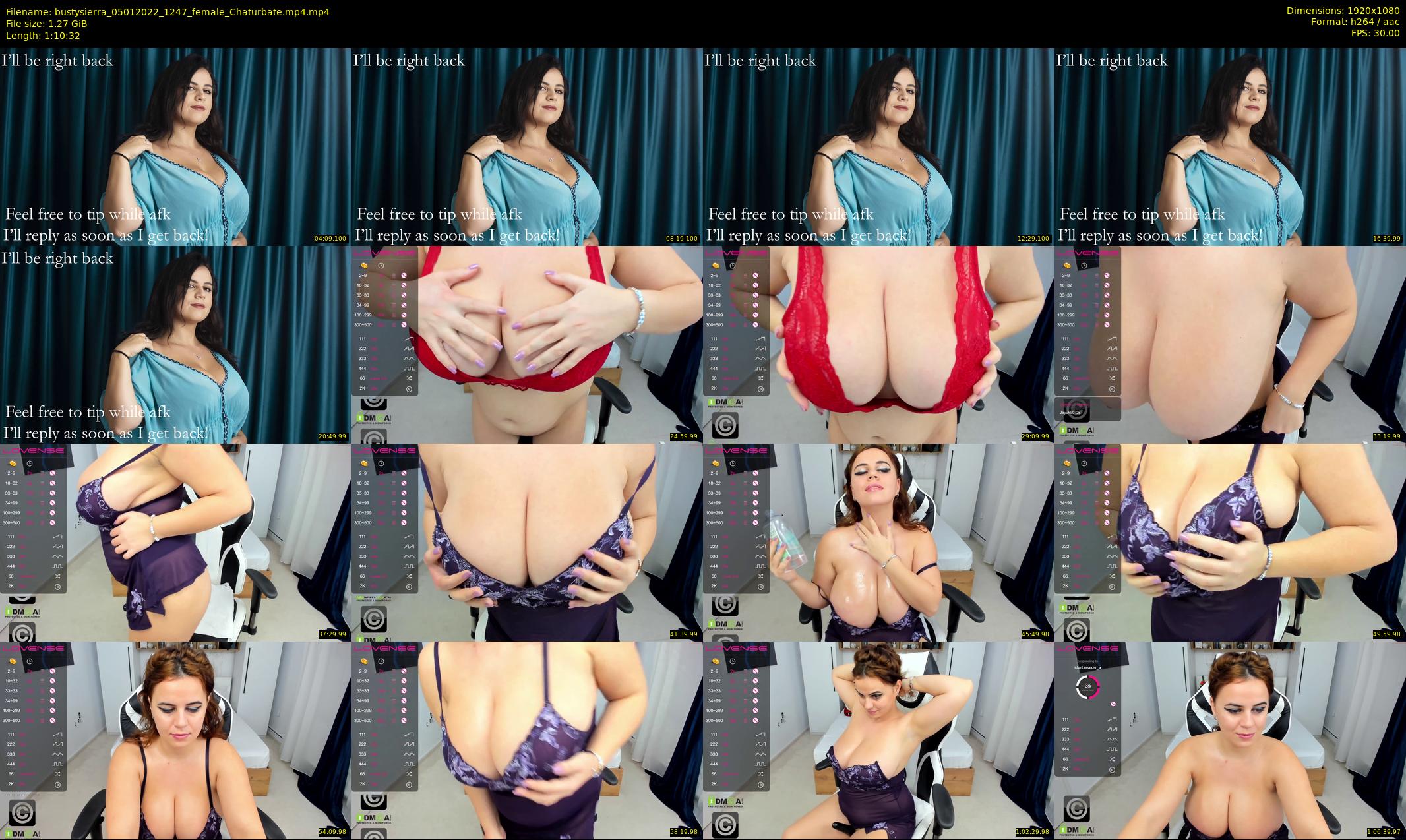 bustysierra — 71 minute Chaturbate female cam show recording, 1080p, Jan 5, 2022