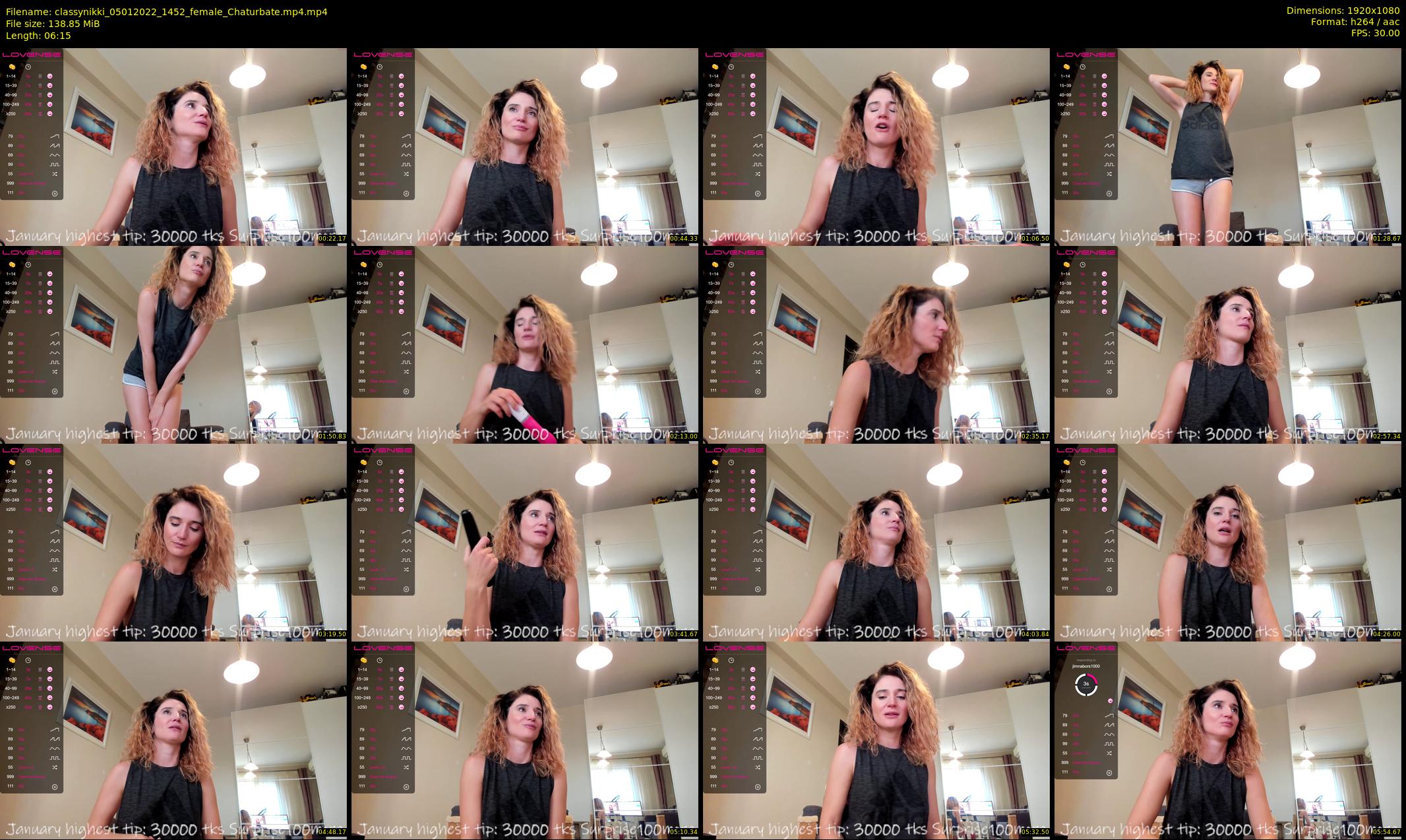 classynikki — 7 minute Chaturbate female cam show recording, 1080p, Jan 5, 2022