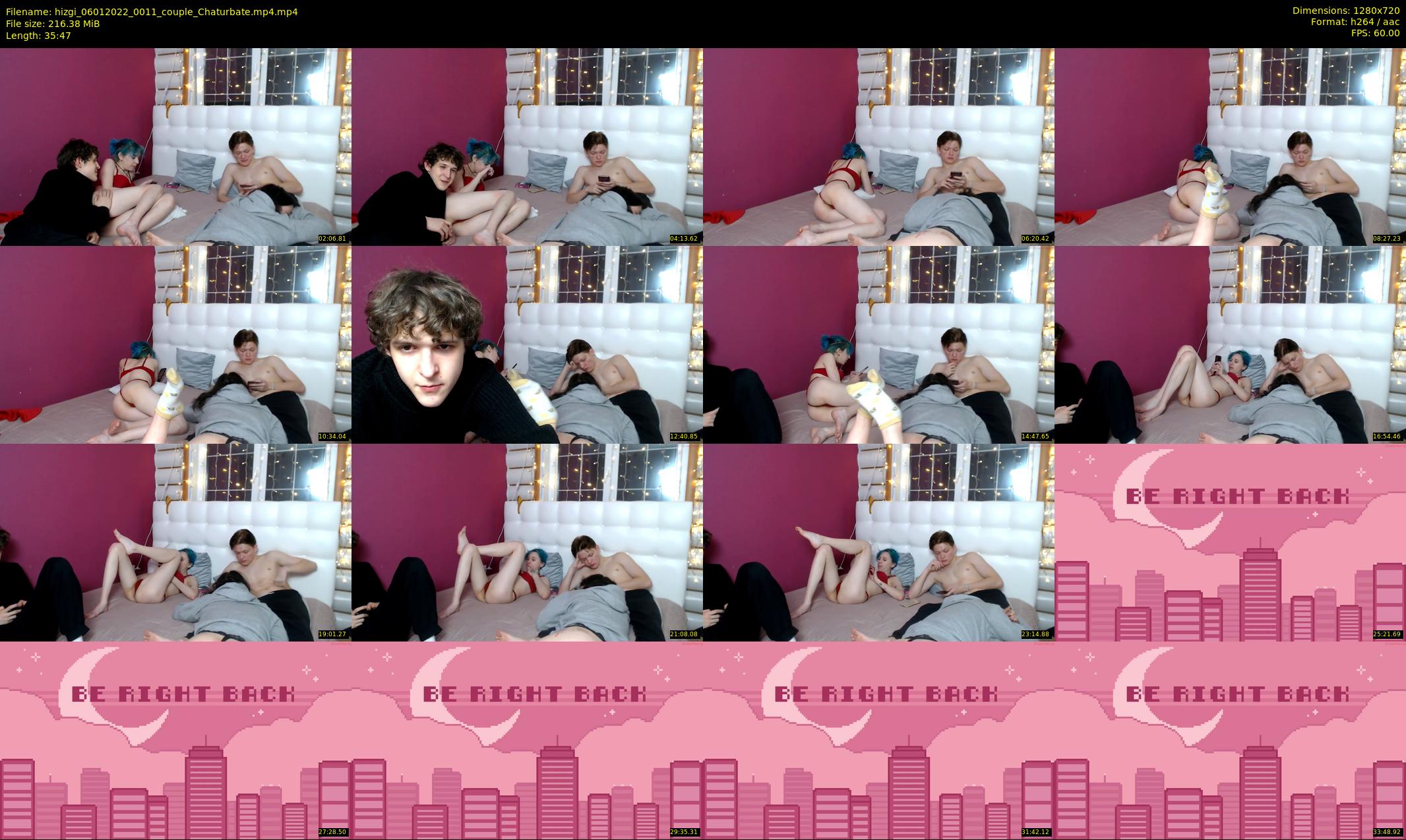 hizgi — 36 minute Chaturbate couple cam show recording, 720p, Jan 6, 2022