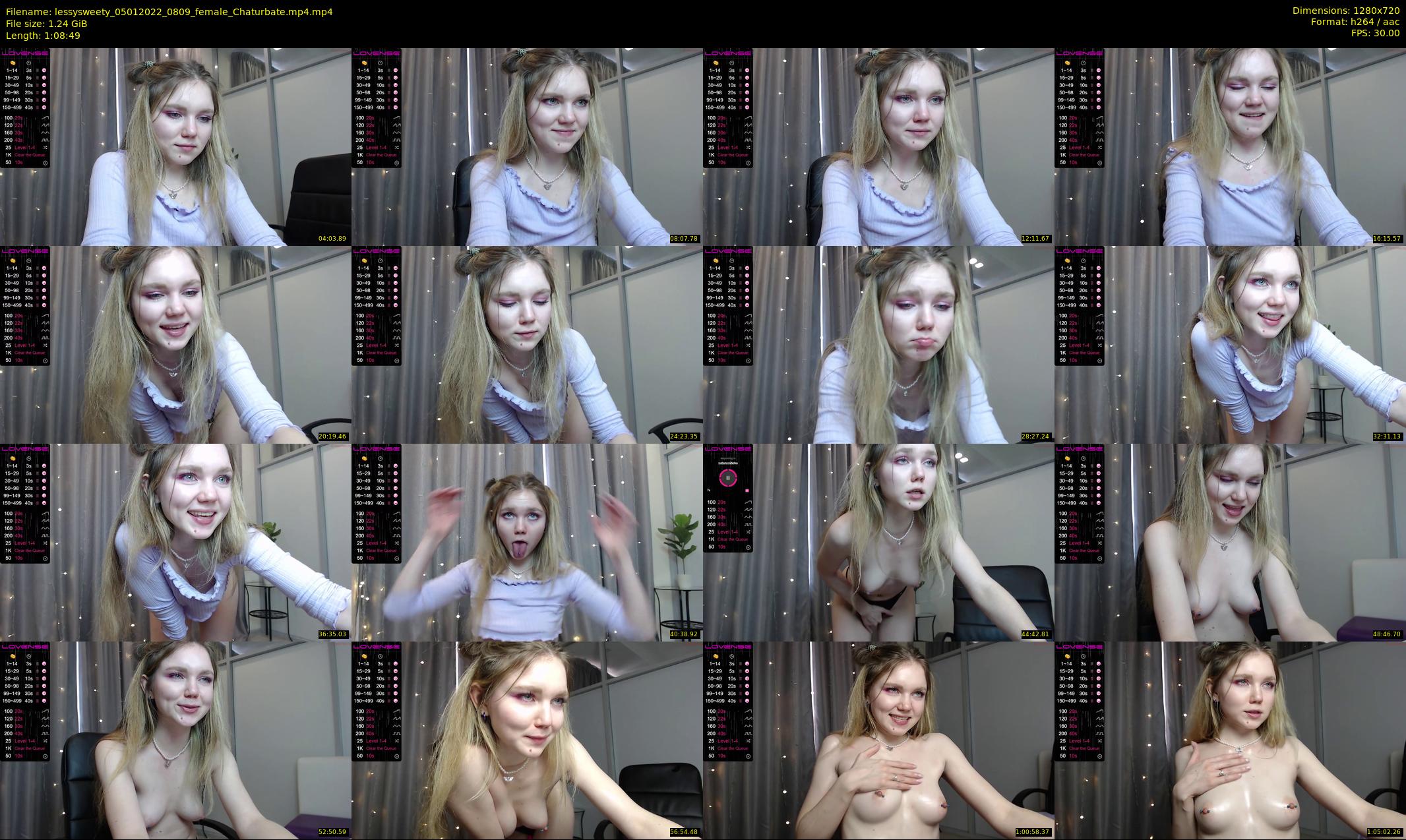 lessysweety — 69 minute Chaturbate female cam show recording, 720p, Jan 5, 2022